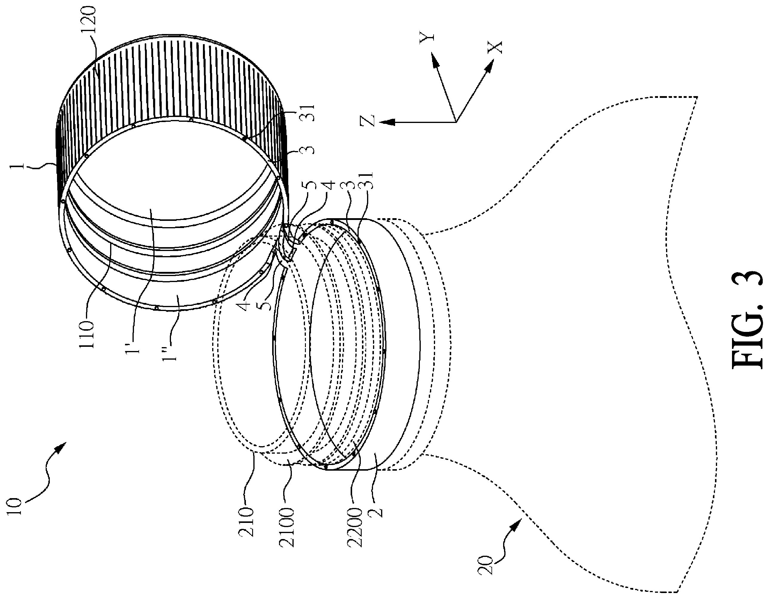Patent US12351366 Figure 6 – Cap for container