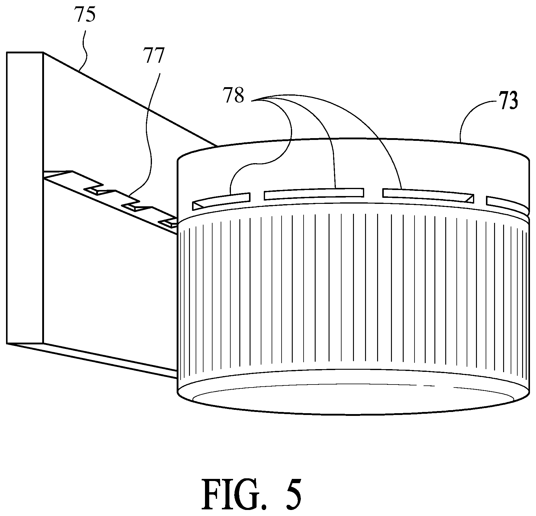 Patent US12351366 Figure 8 – Cap for container