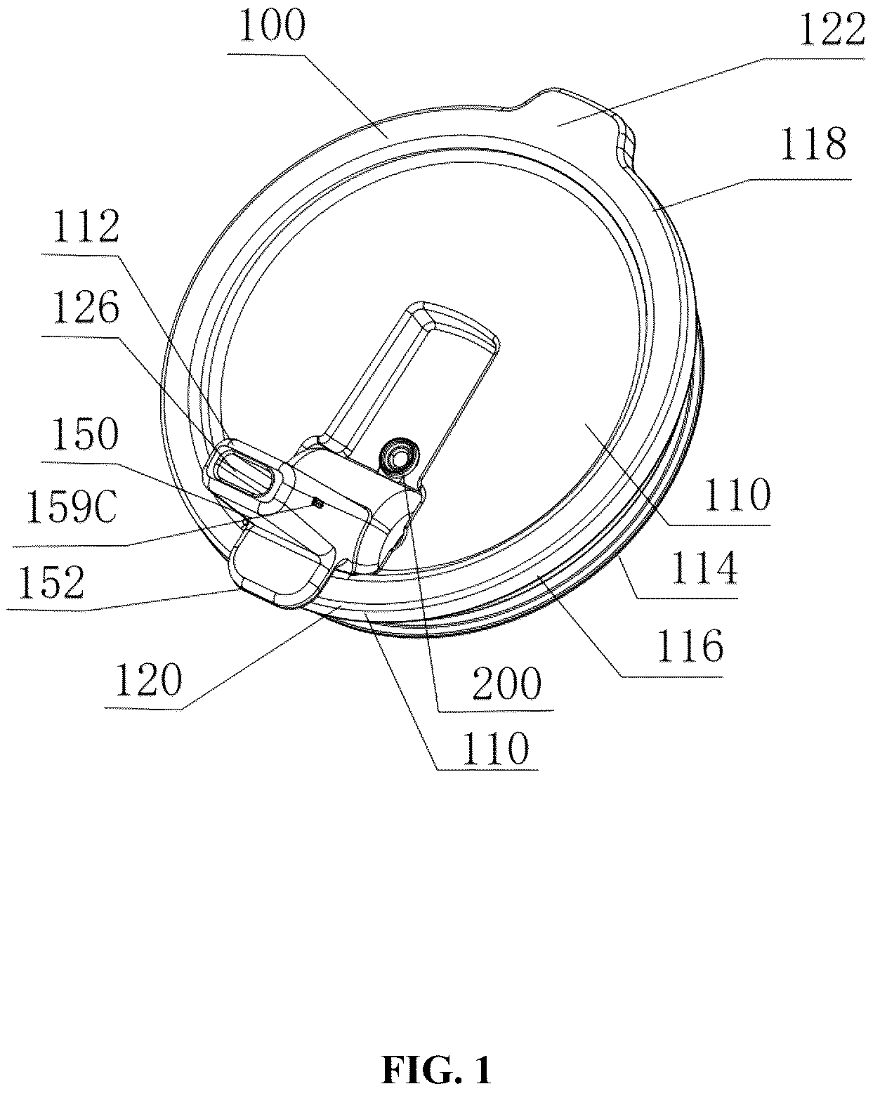 Patent US12351368 Figure 1 – Container with detachable sealed straw
