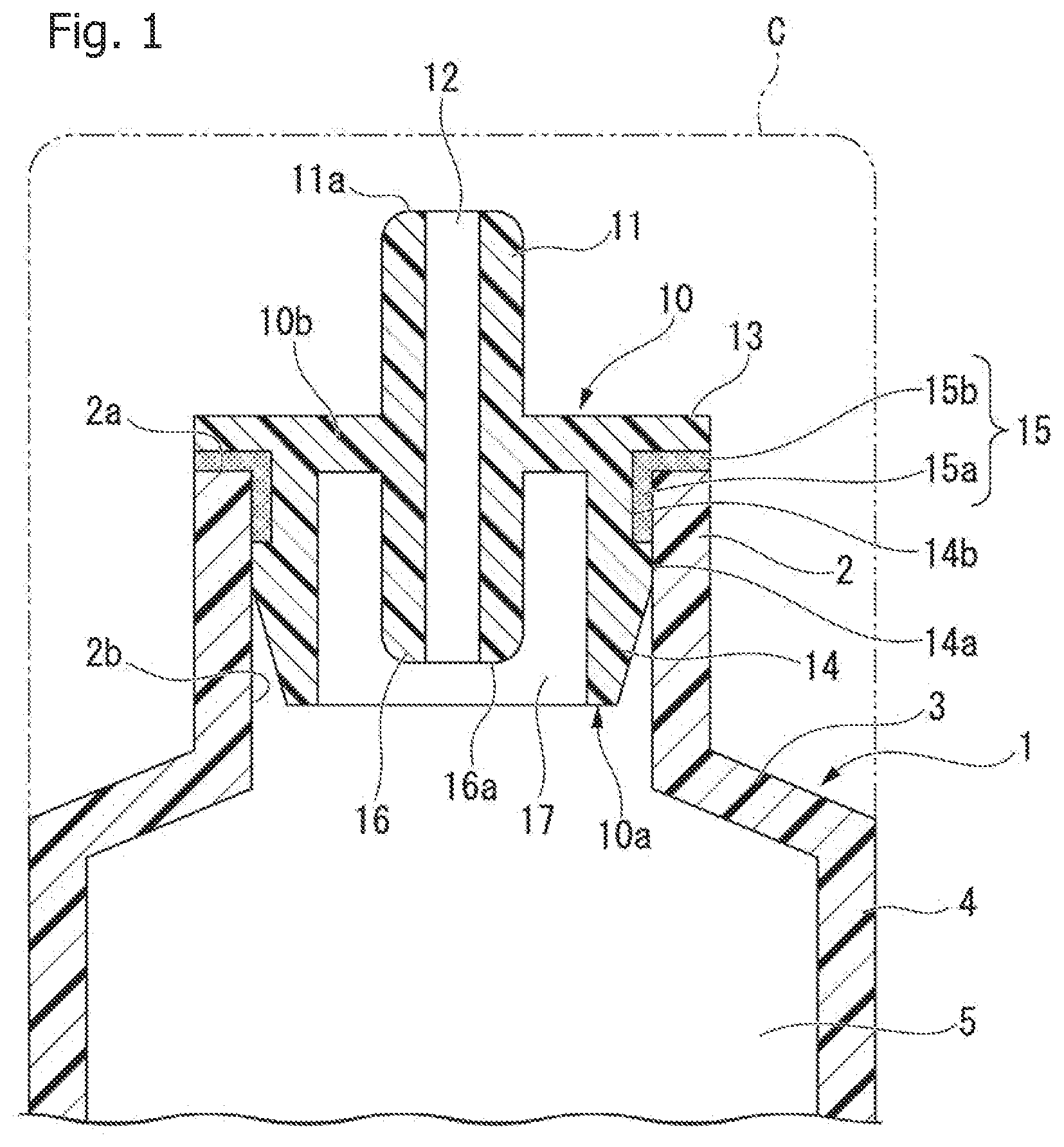 Patent US12351369 Figure 1 – Inner plug constituting nozzle and eye drop container
