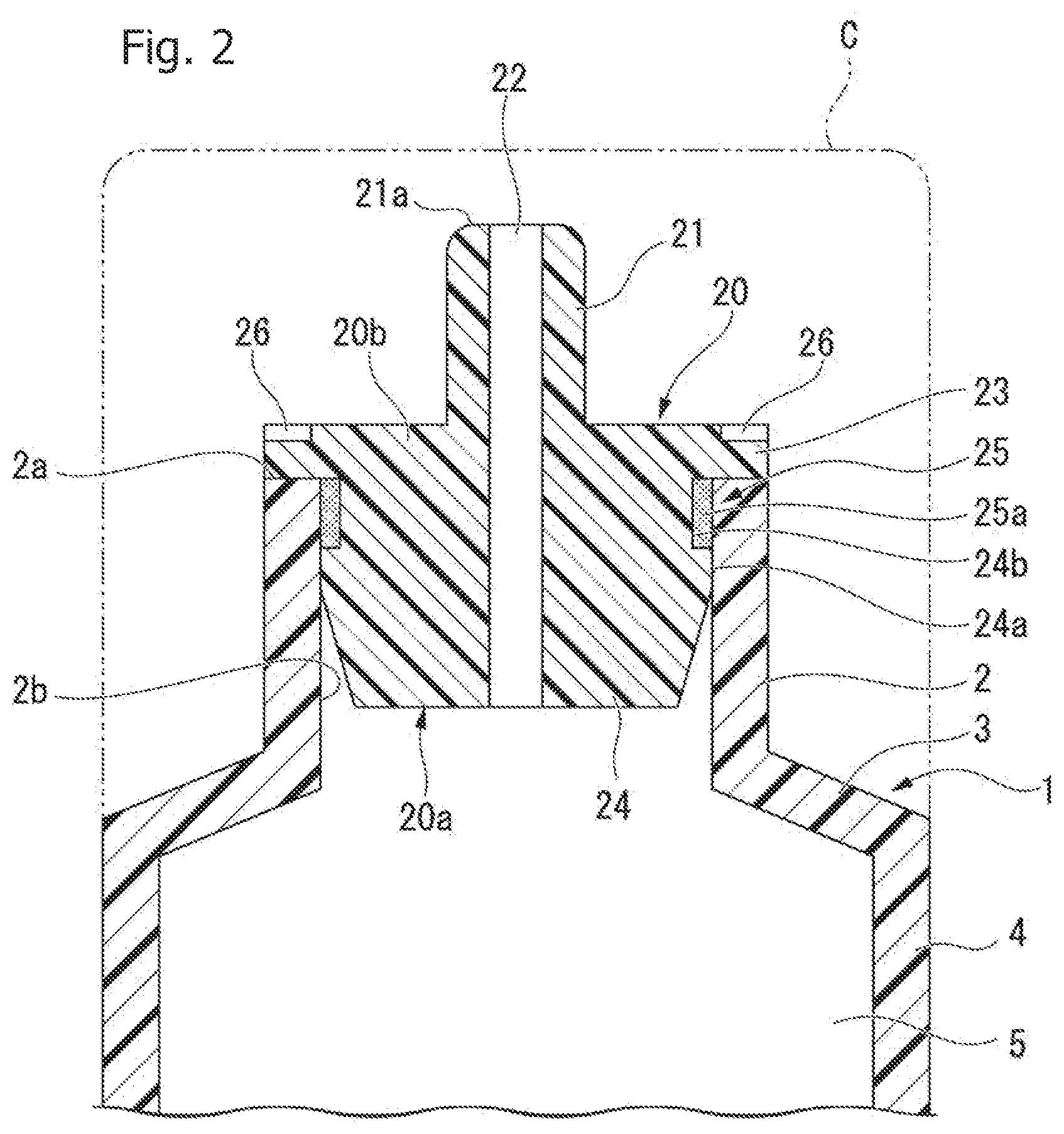 Patent US12351369 Figure 2 – Inner plug constituting nozzle and eye drop container