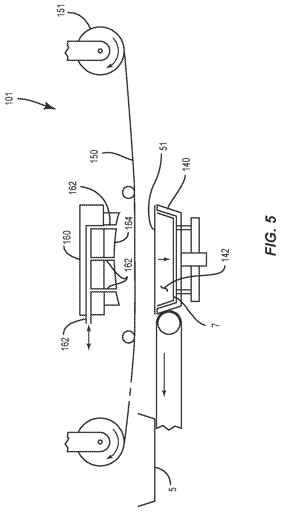 Patent US12351370 Figure 5 – Container with liner