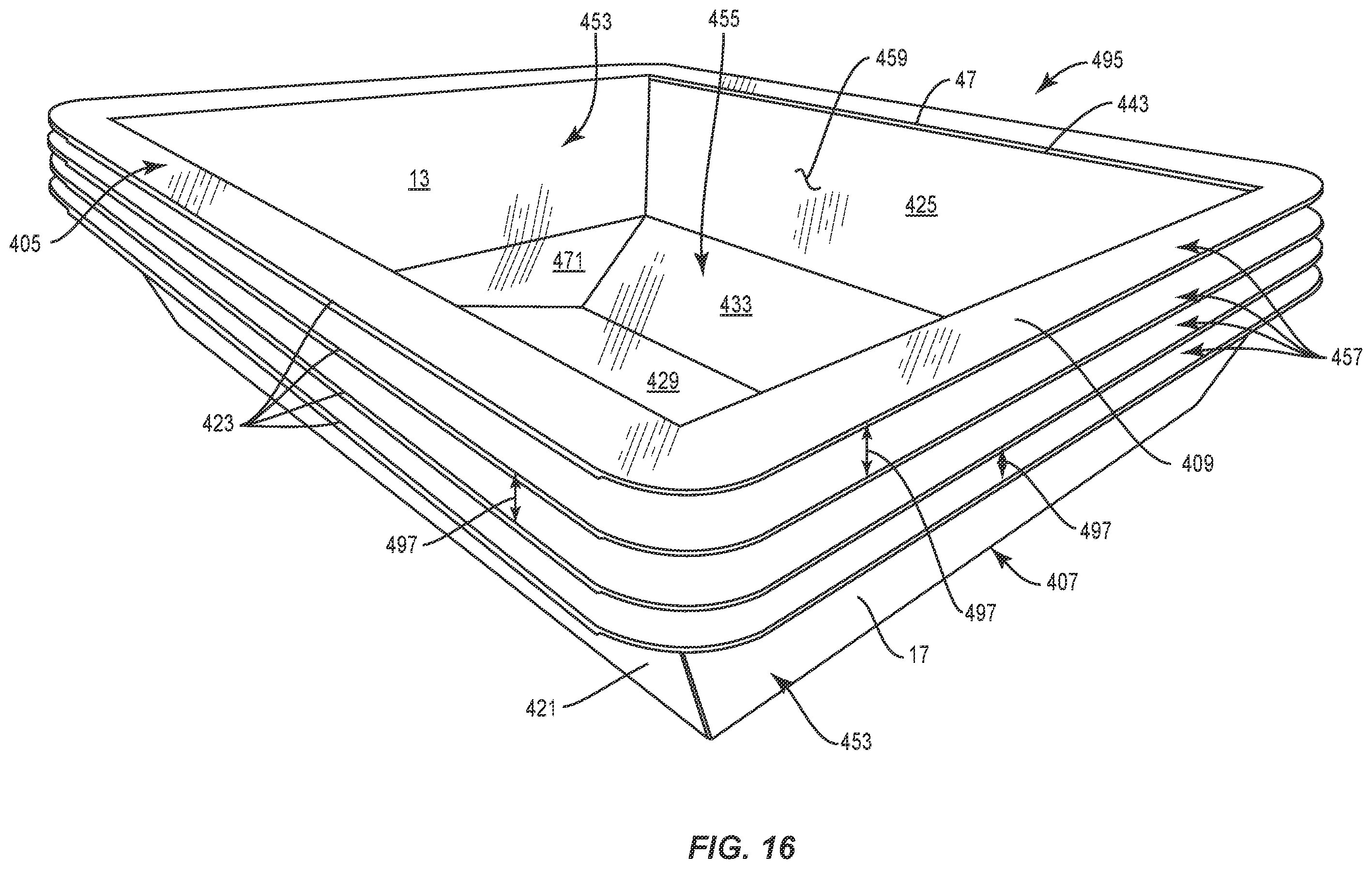 Patent US12351370 Figure 16 – Container with liner