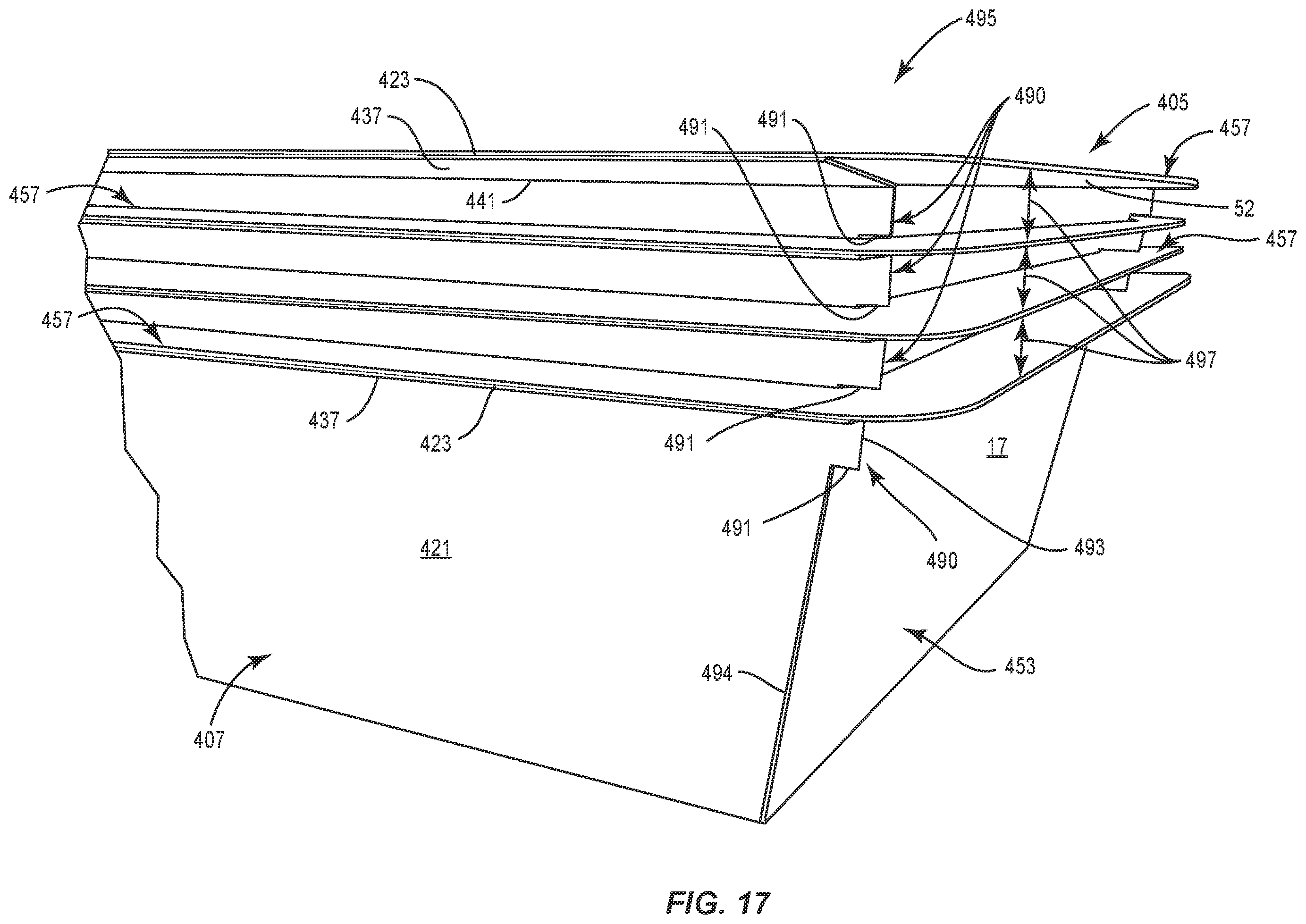 Patent US12351370 Figure 17 – Container with liner
