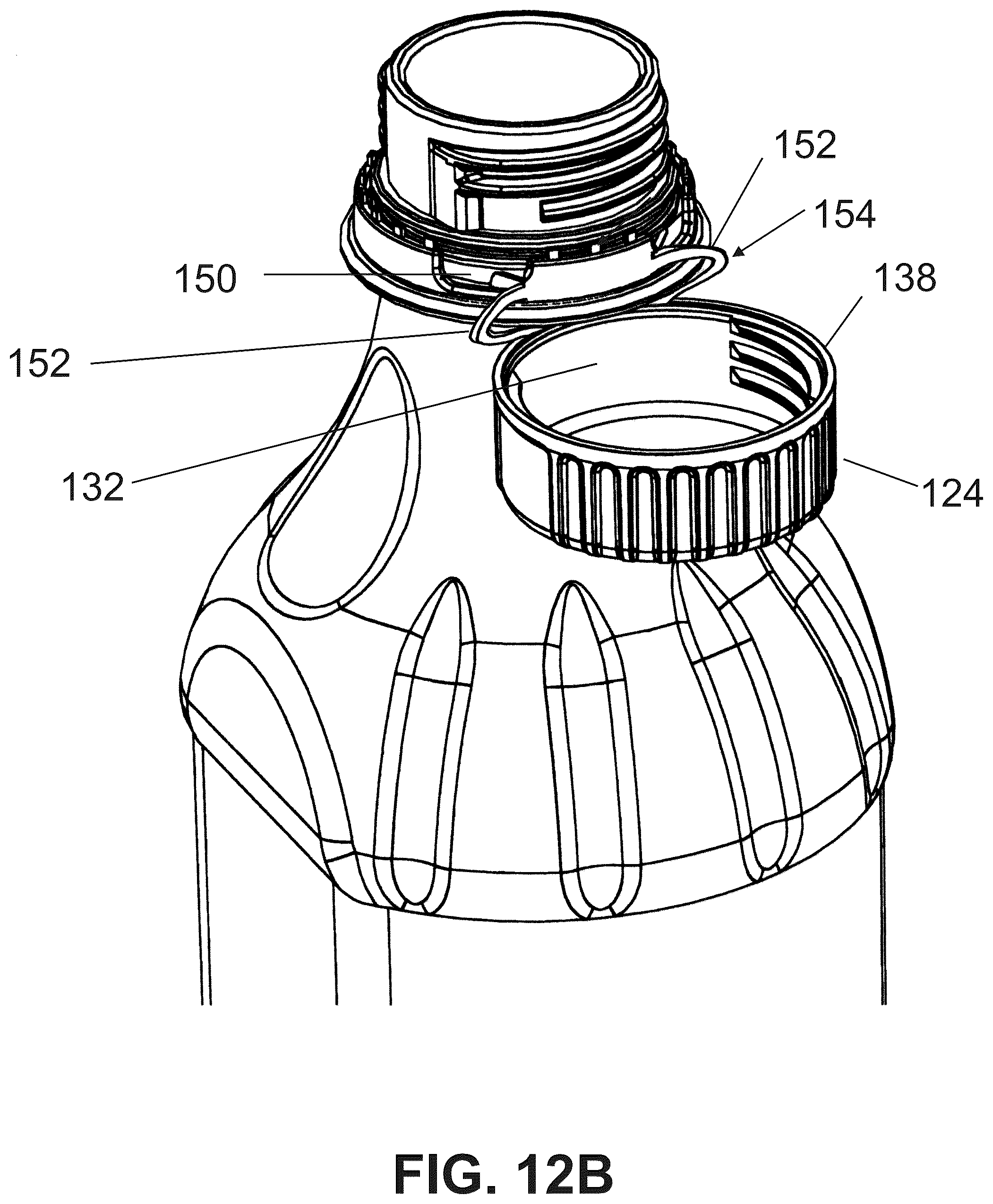 Patent US12351373 Figure 9 – Releasable container cap