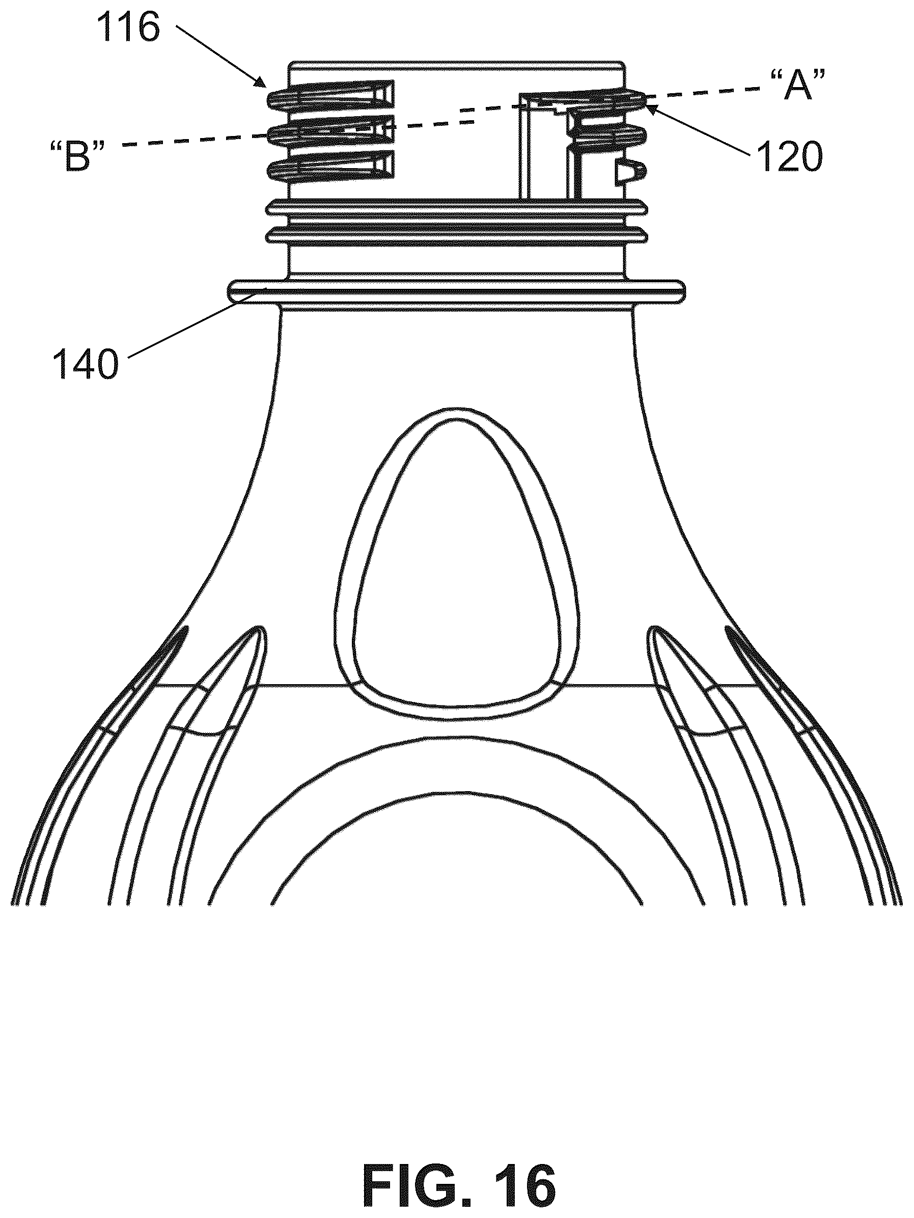 Patent US12351373 Figure 12 – Releasable container cap