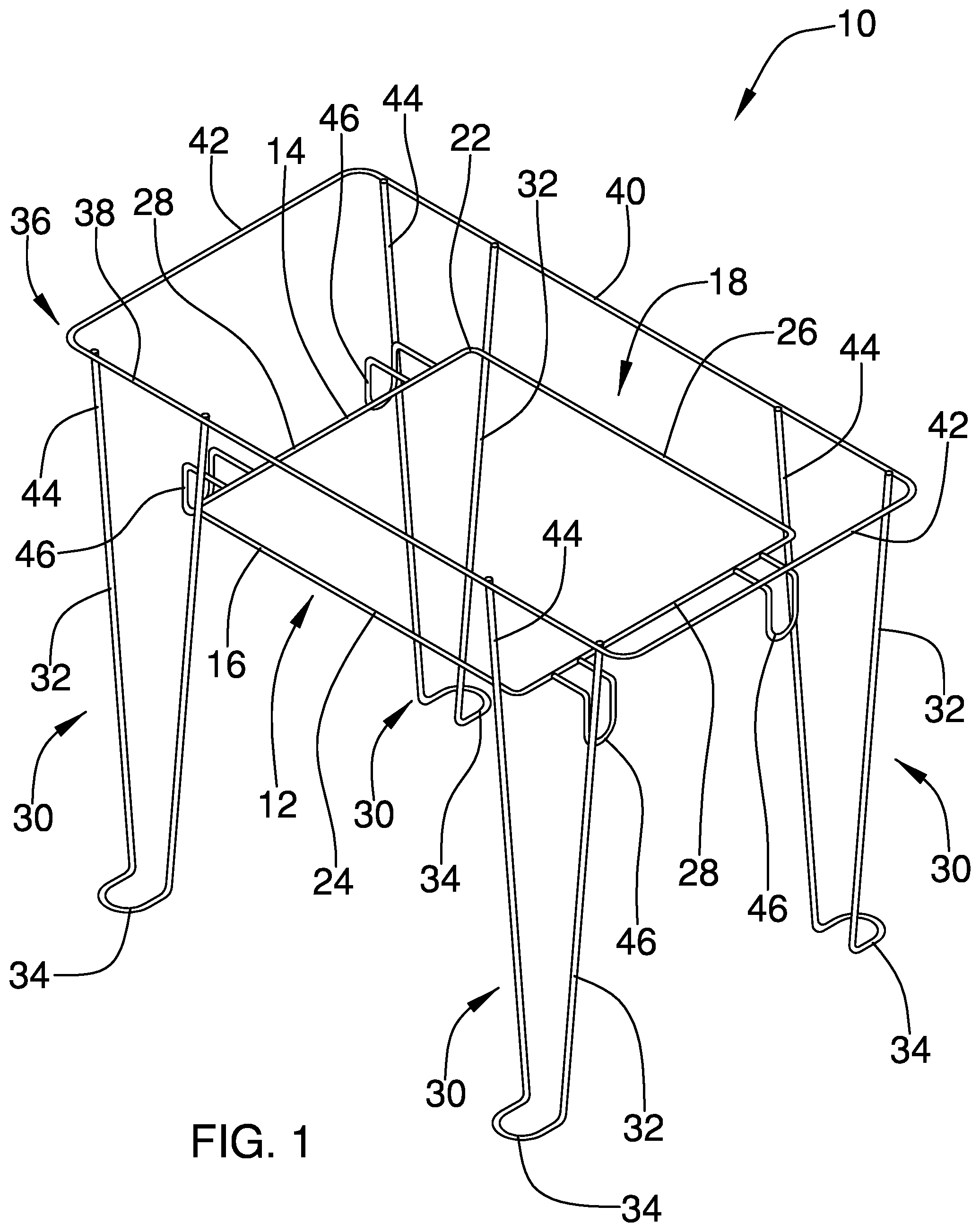 Patent US12351374 Figure 1 – Cooler stand