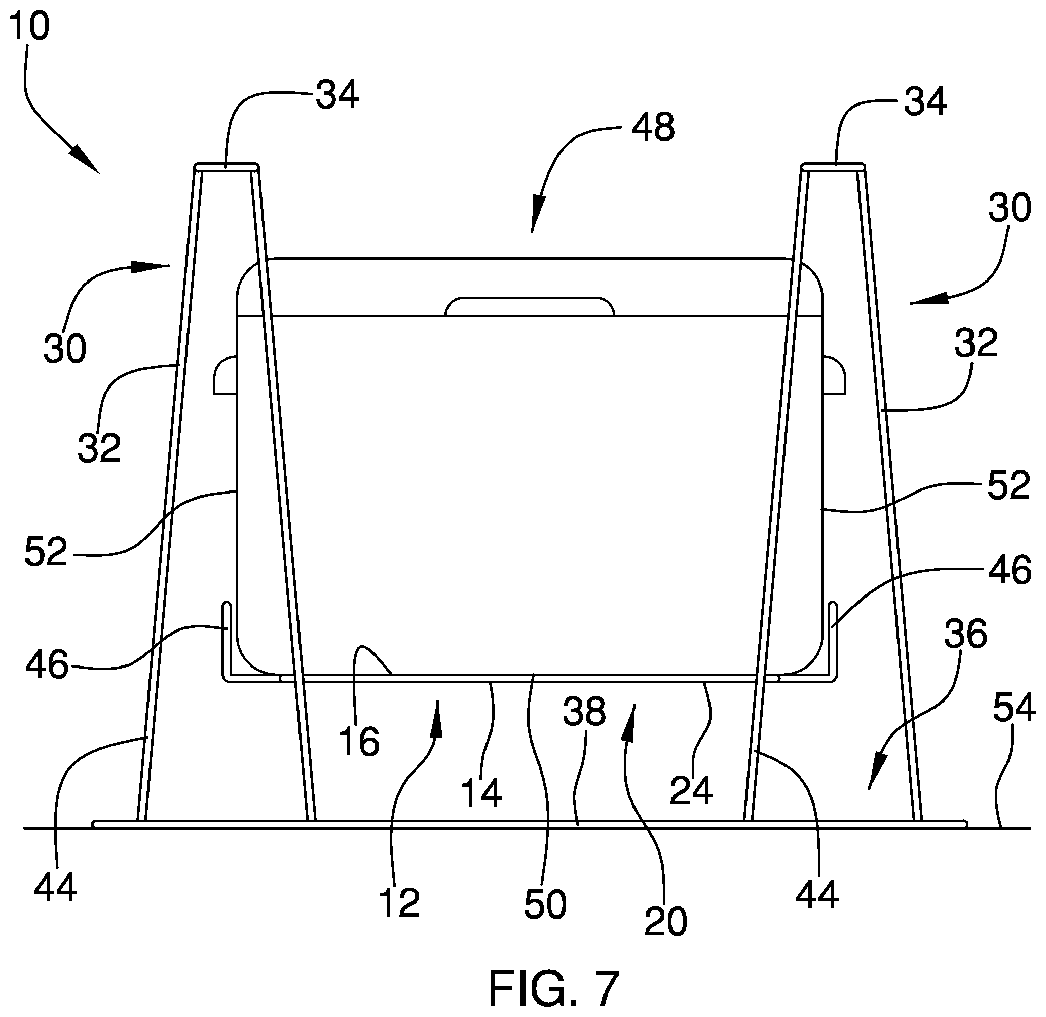 Patent US12351374 Figure 7 – Cooler stand