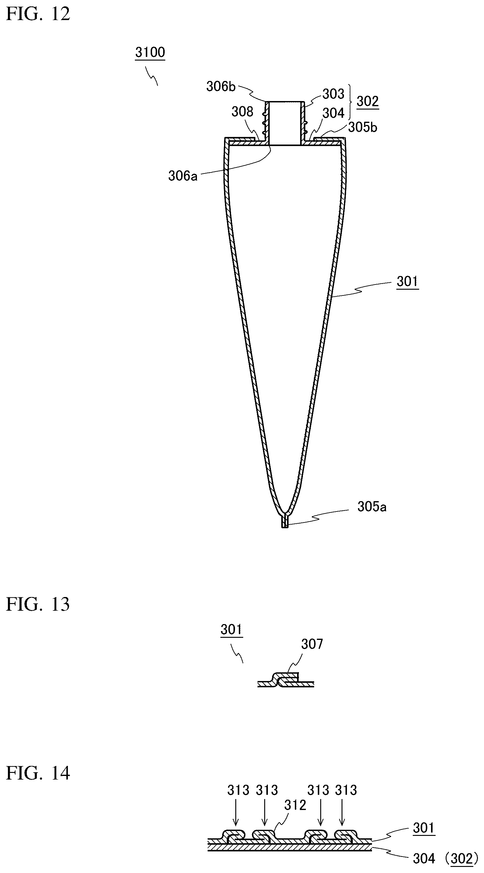 Patent US12351379 Figure 13 – Tube container