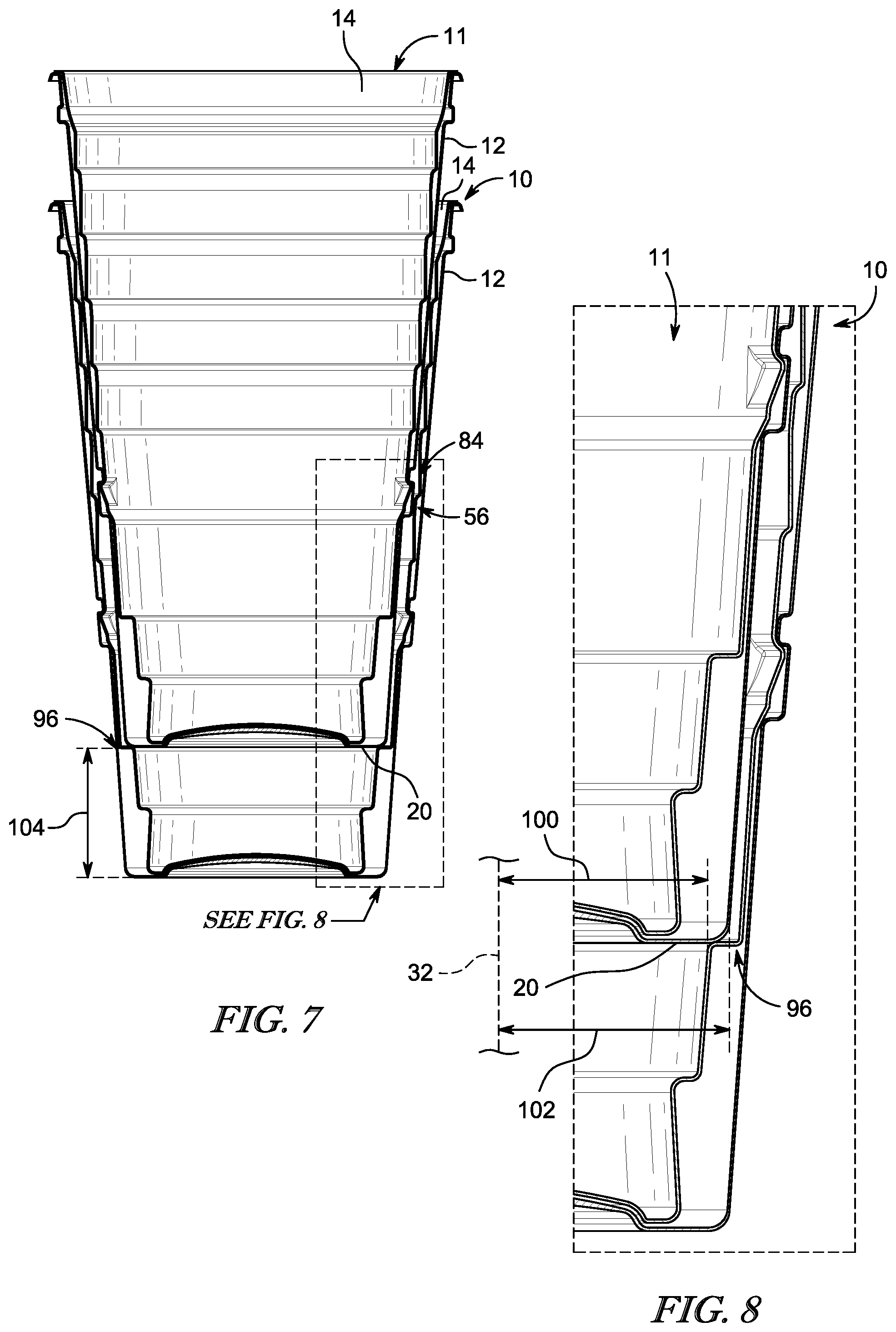 Patent US12351382 Figure 5 – Beverage container