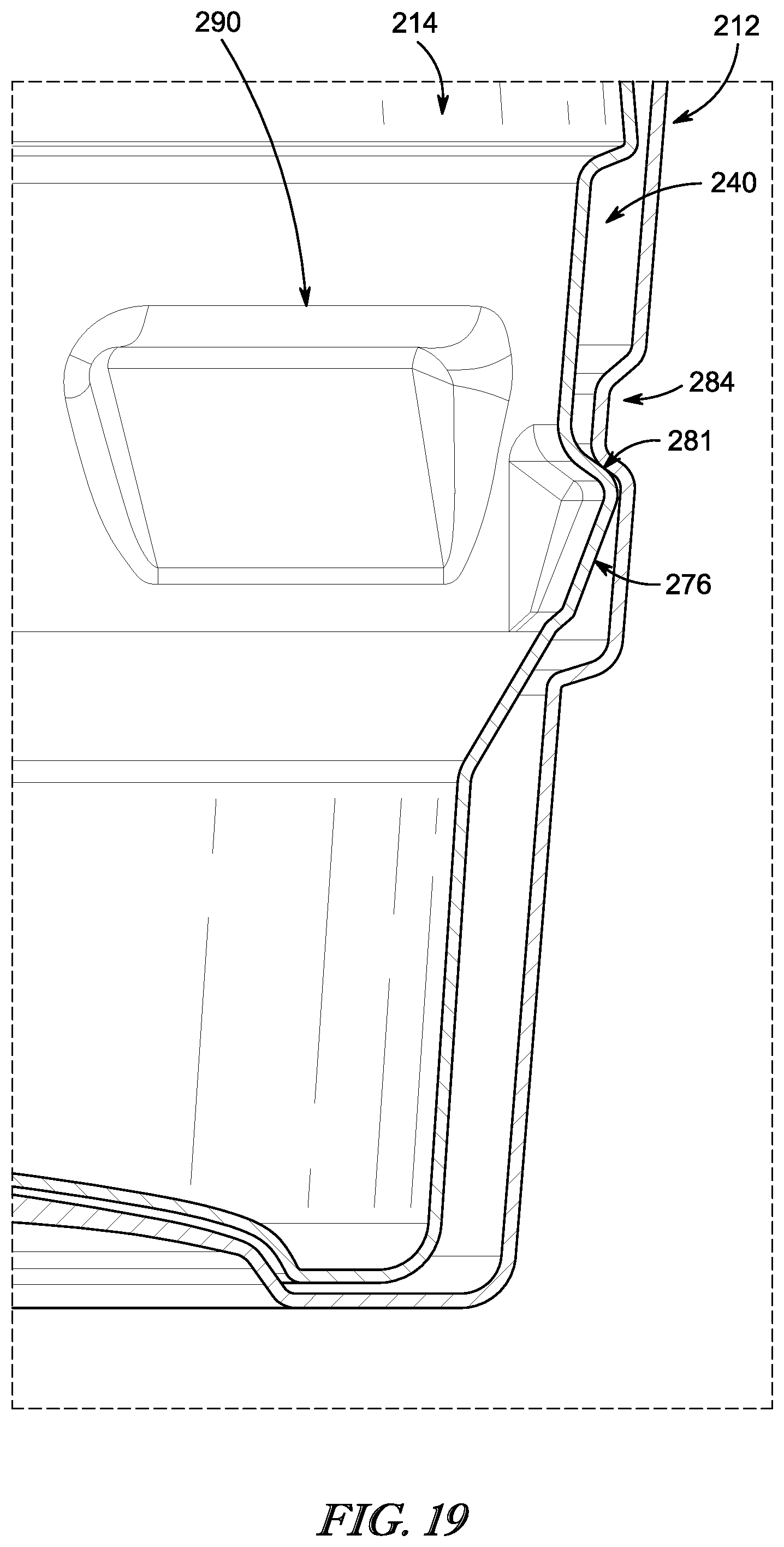 Patent US12351382 Figure 14 – Beverage container