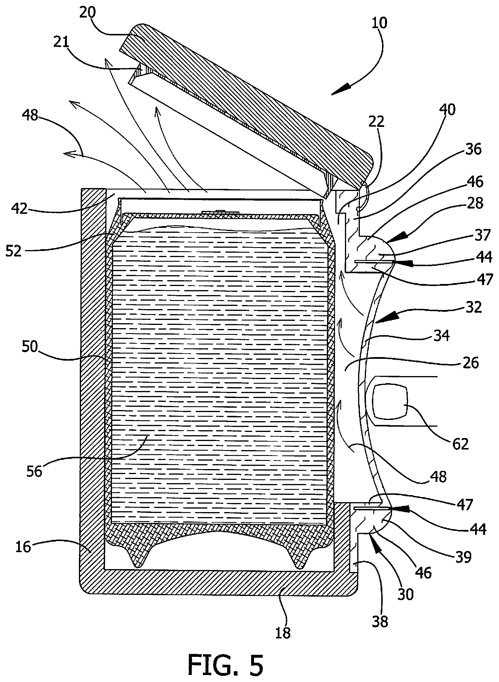 Patent US12351383 Figure 5 – Beverage can container