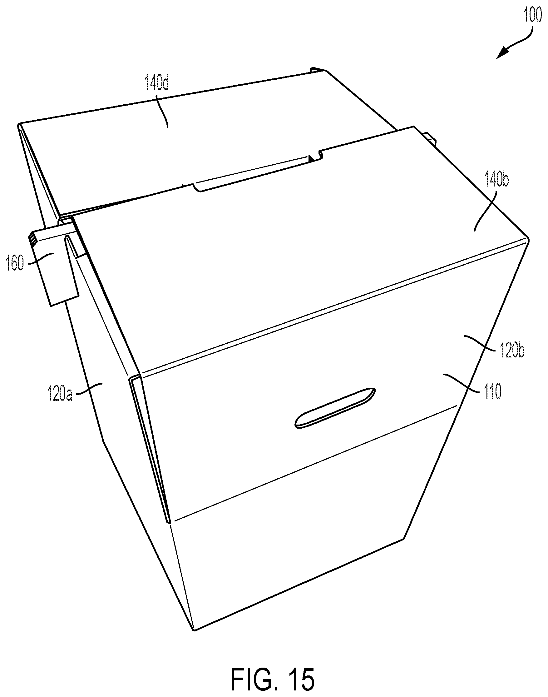 Patent US12351385 Figure 10 – Wardrobe box and hanger support member therefor