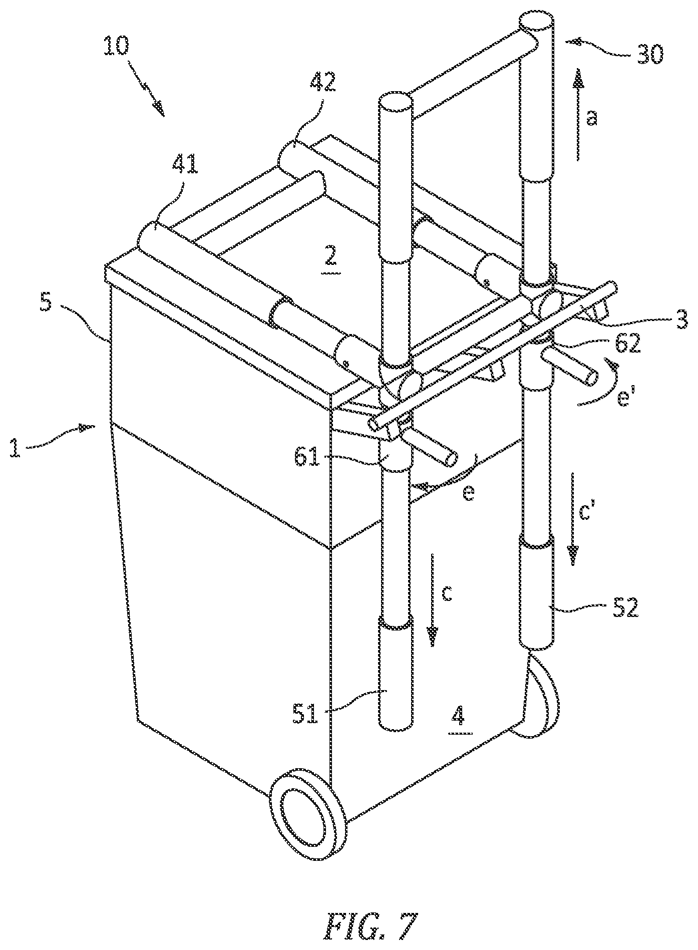 Patent US12351389 Figure 8 – Extension device for refuse containers
