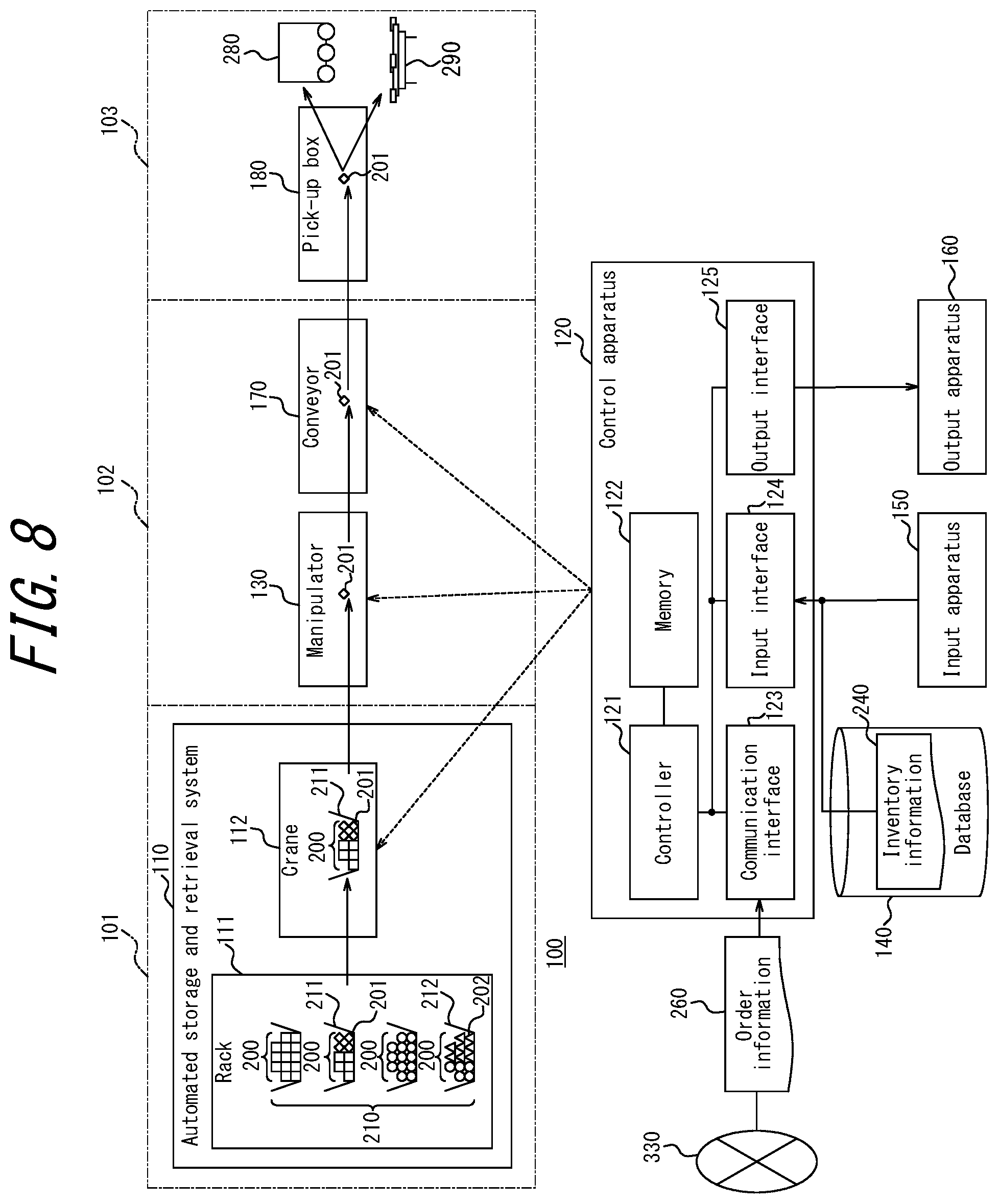 Patent US12351392 Figure 7 – Article management system, logistics system, server device, and article management method