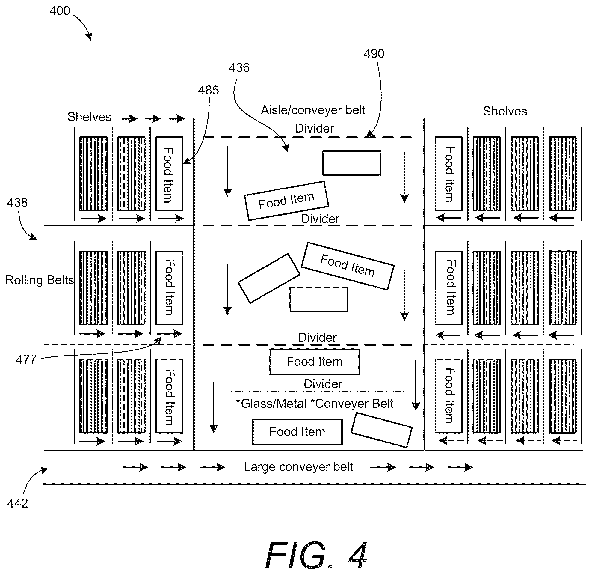 Patent US12351393 Figure 4 – System and method for order fulfillment