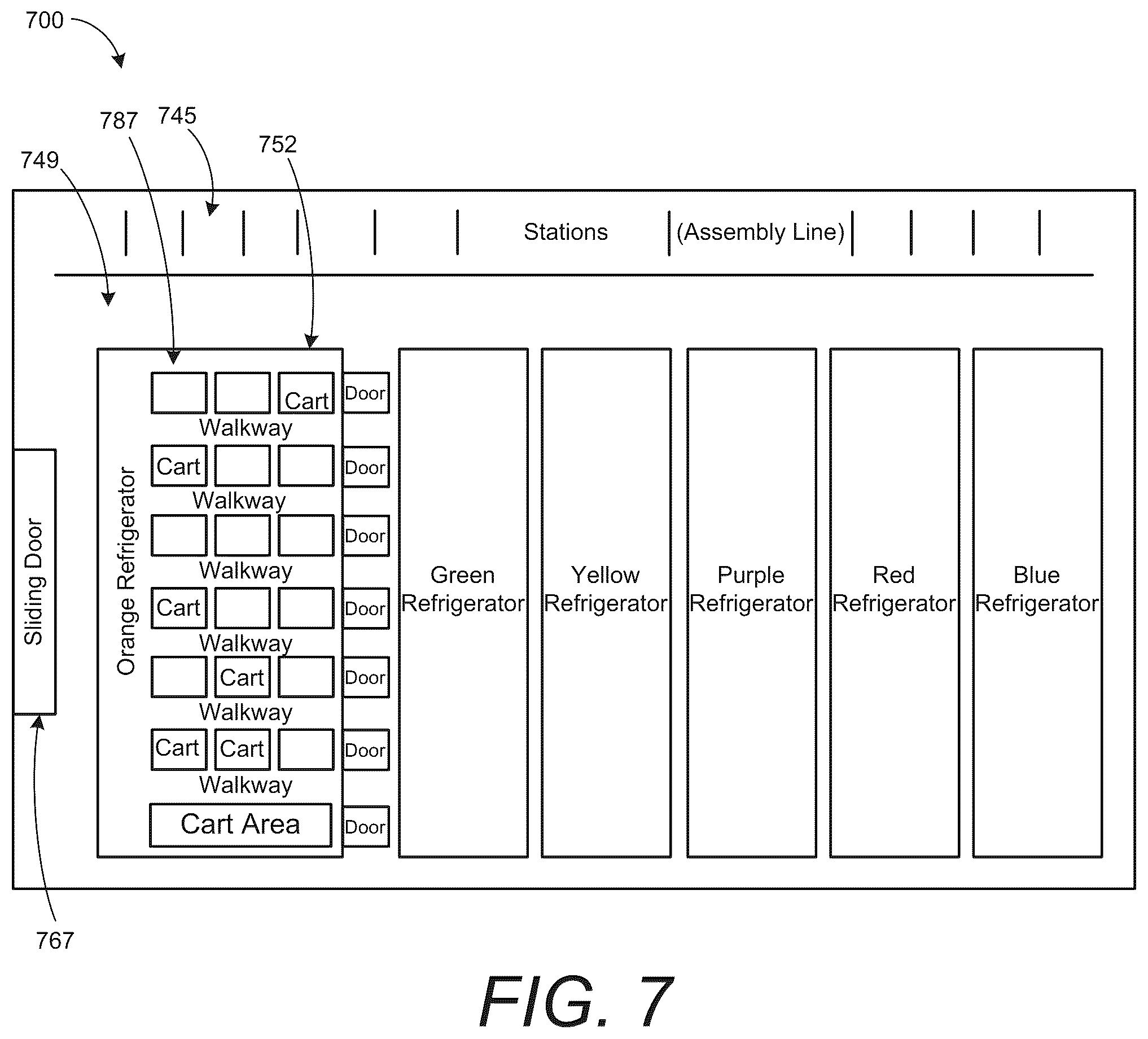 Patent US12351393 Figure 7 – System and method for order fulfillment