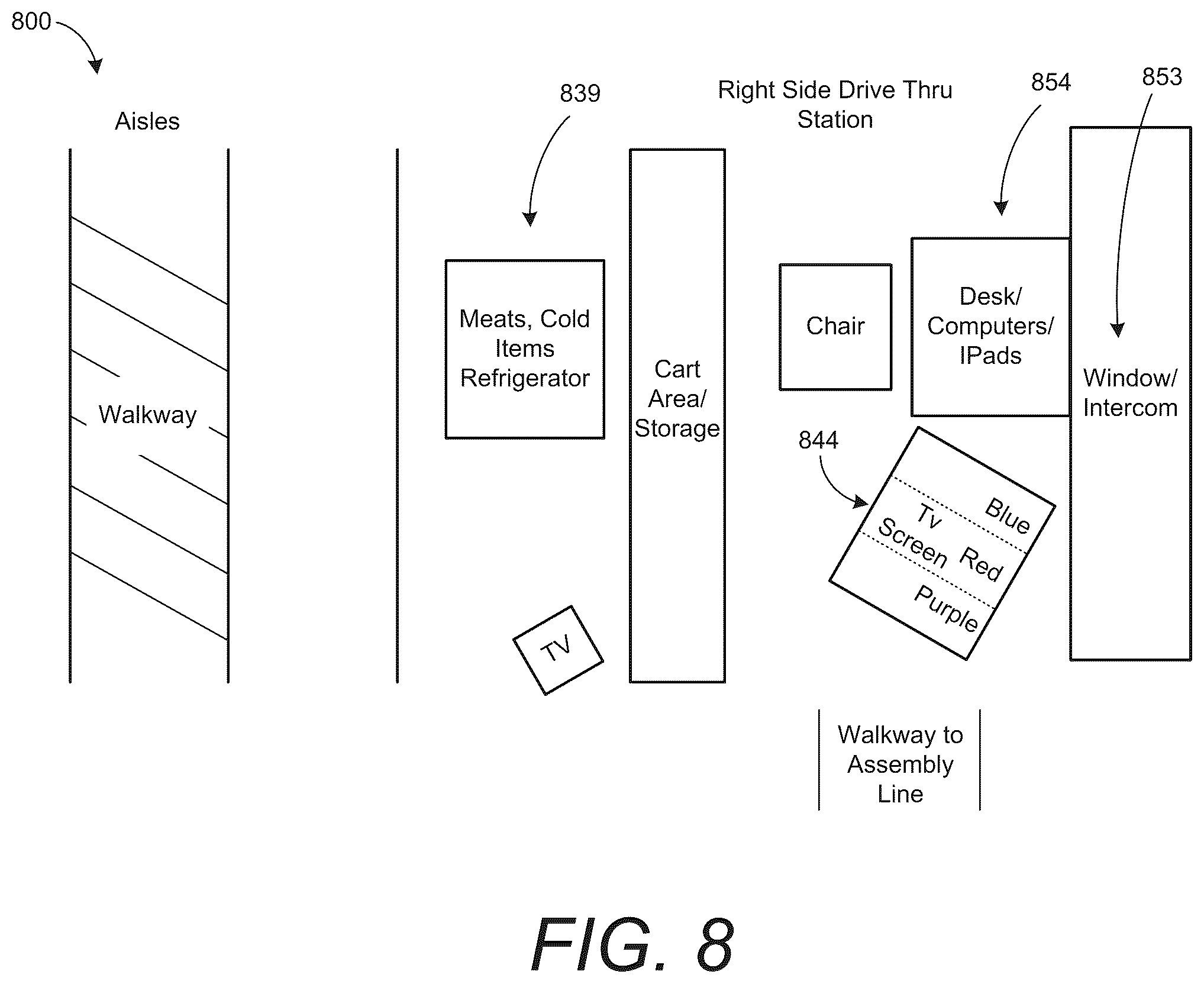 Patent US12351393 Figure 8 – System and method for order fulfillment