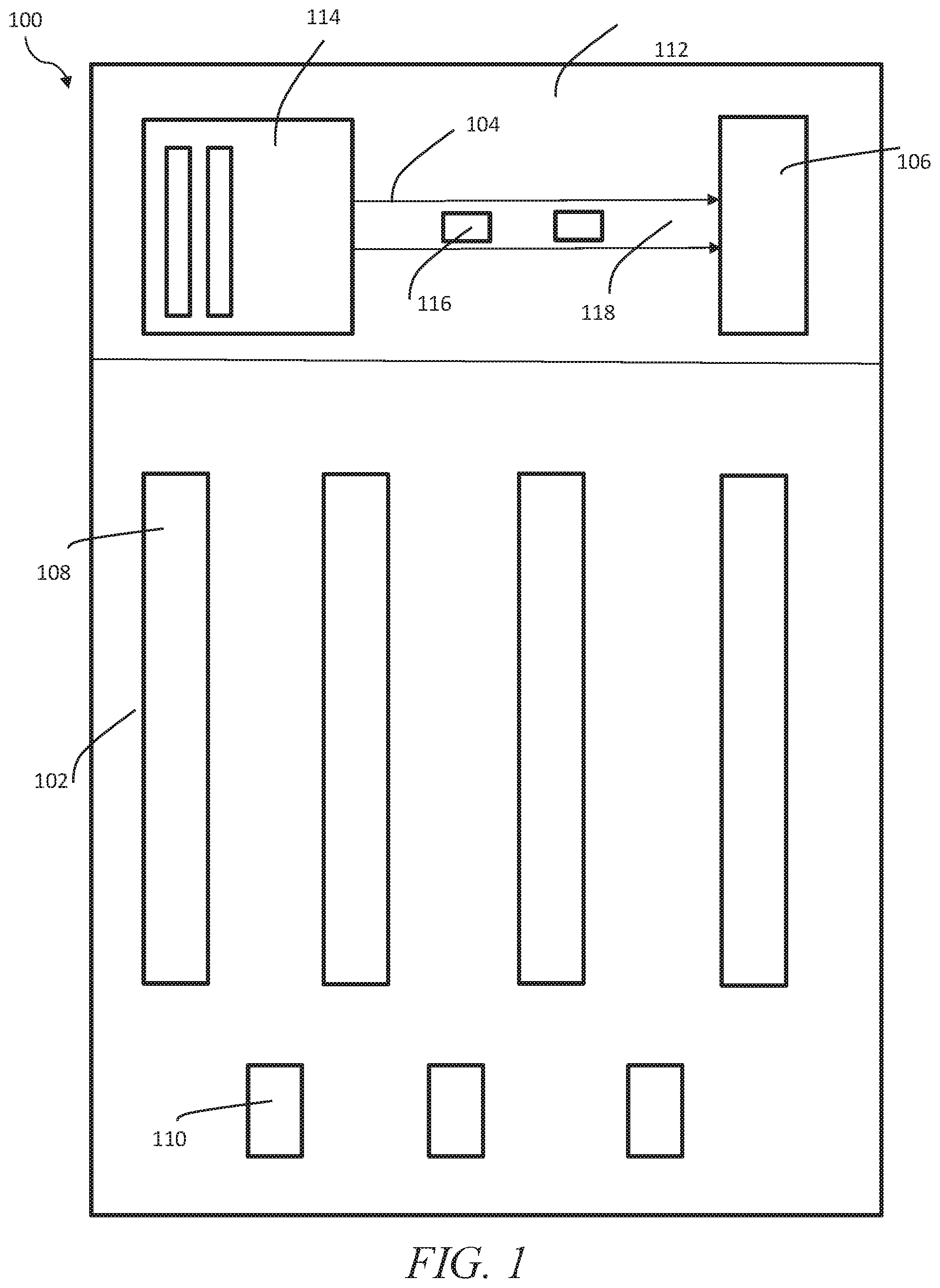 Patent US12351394 Figure 1 – Systems and methods for assembling merchandise ordered by customers and subject to multiple retrieval systems