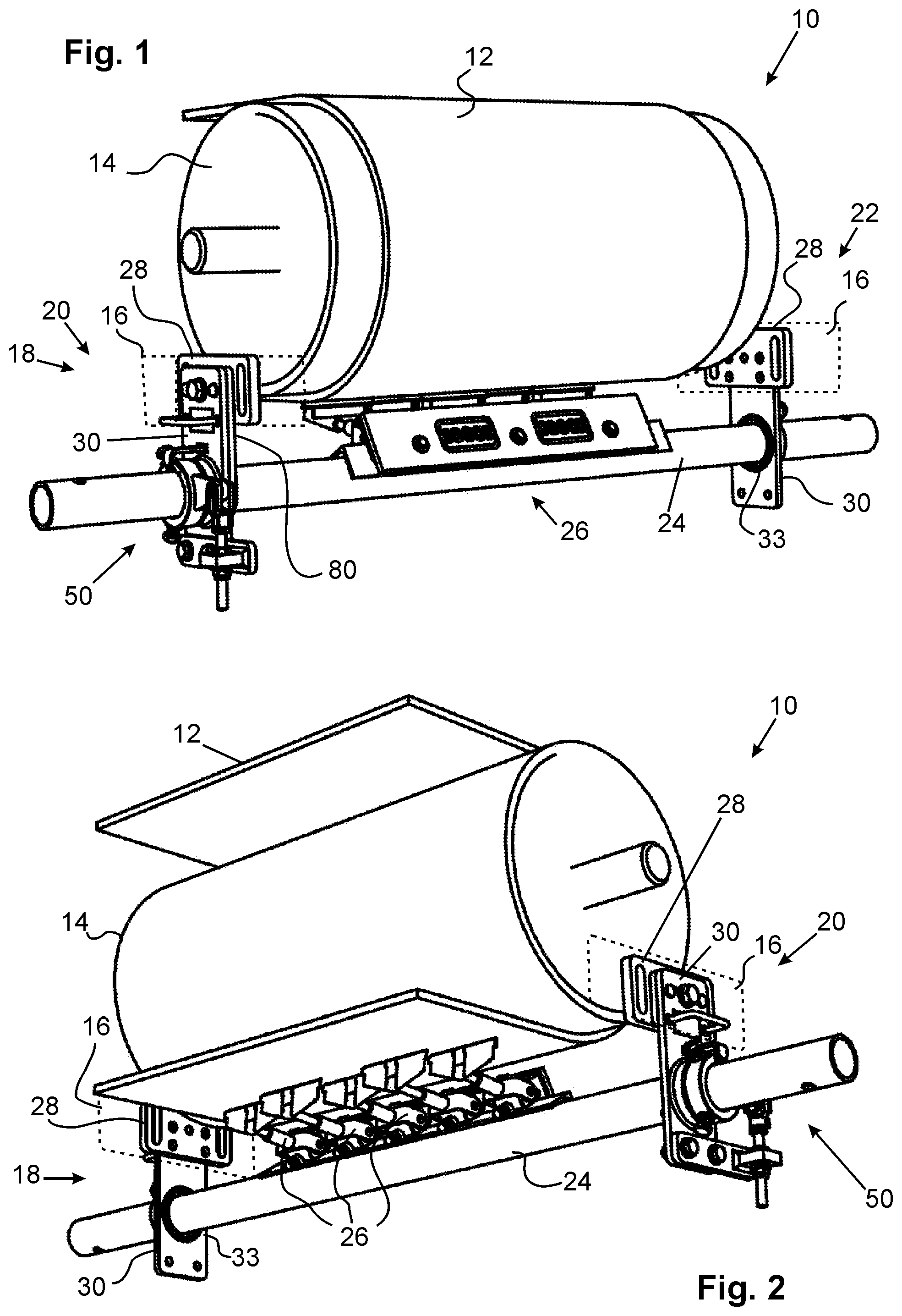 Patent US12351402 — Scraper with an easily replaceable scraper element — Figure 1