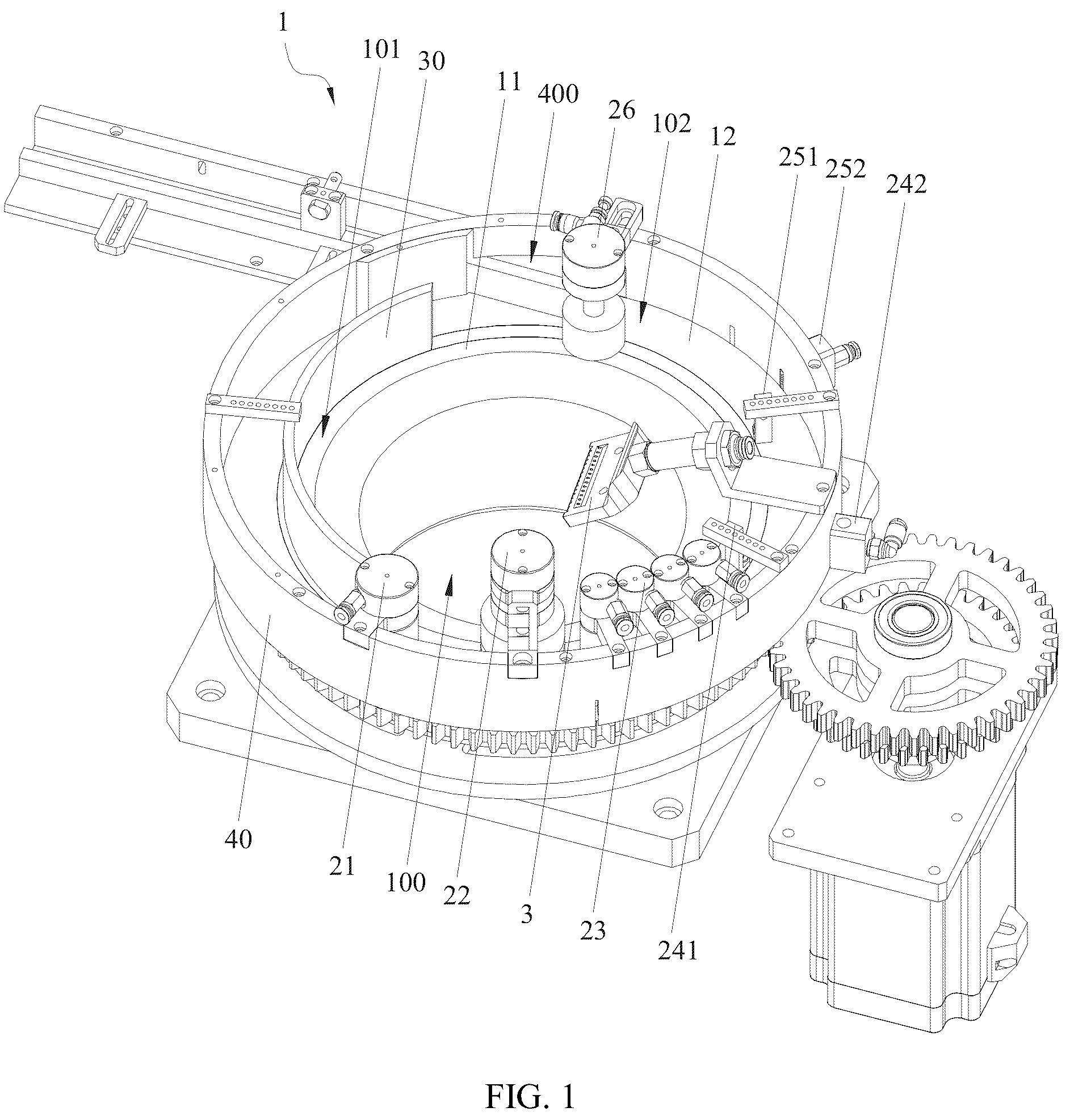 Patent US12351403 Figure 1 – Material handling device