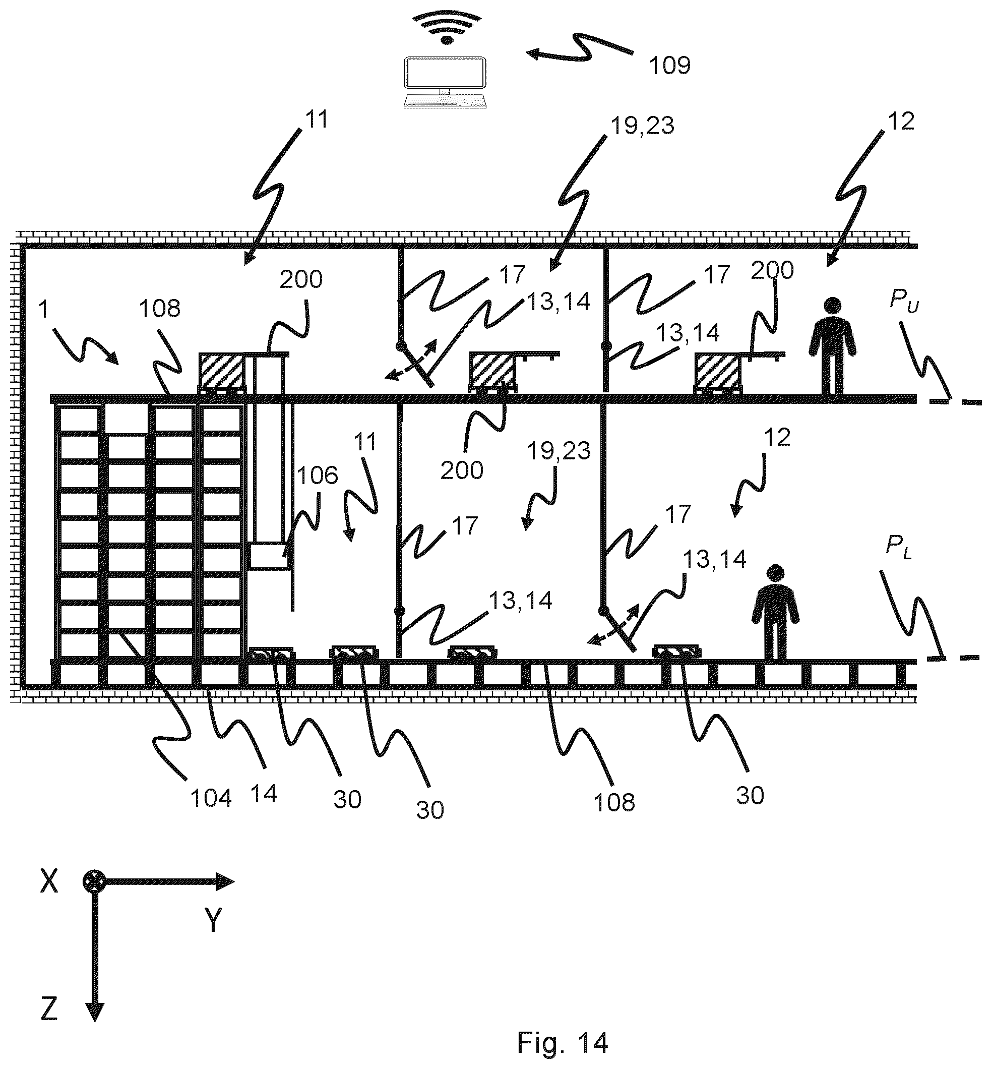 Patent US12351404 Figure 8 – Automated storage and retrieval system with a vehicle pen