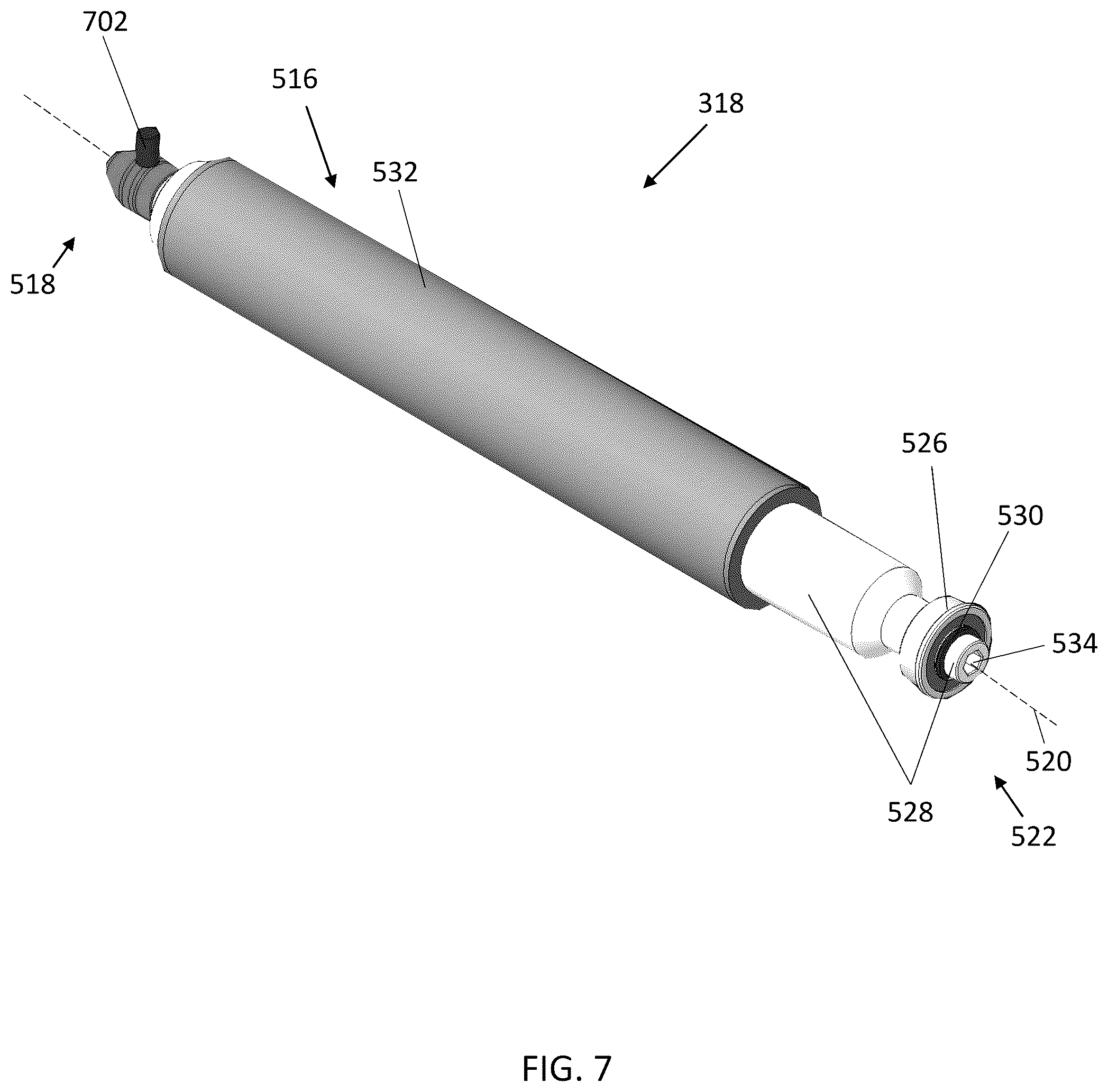 Patent US12351410 Figure 7 – Printer with linerless media wrap removal mechanism and associated methods
