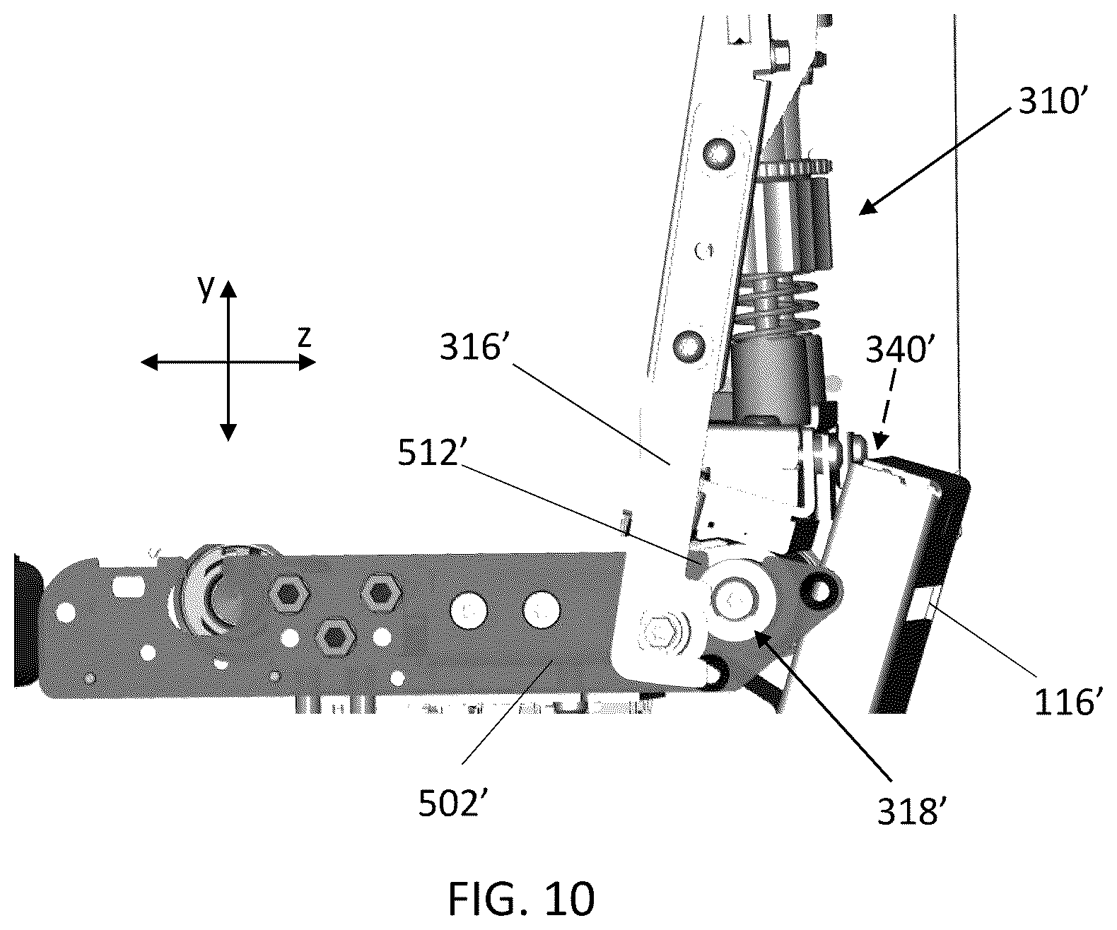 Patent US12351410 Figure 10 – Printer with linerless media wrap removal mechanism and associated methods
