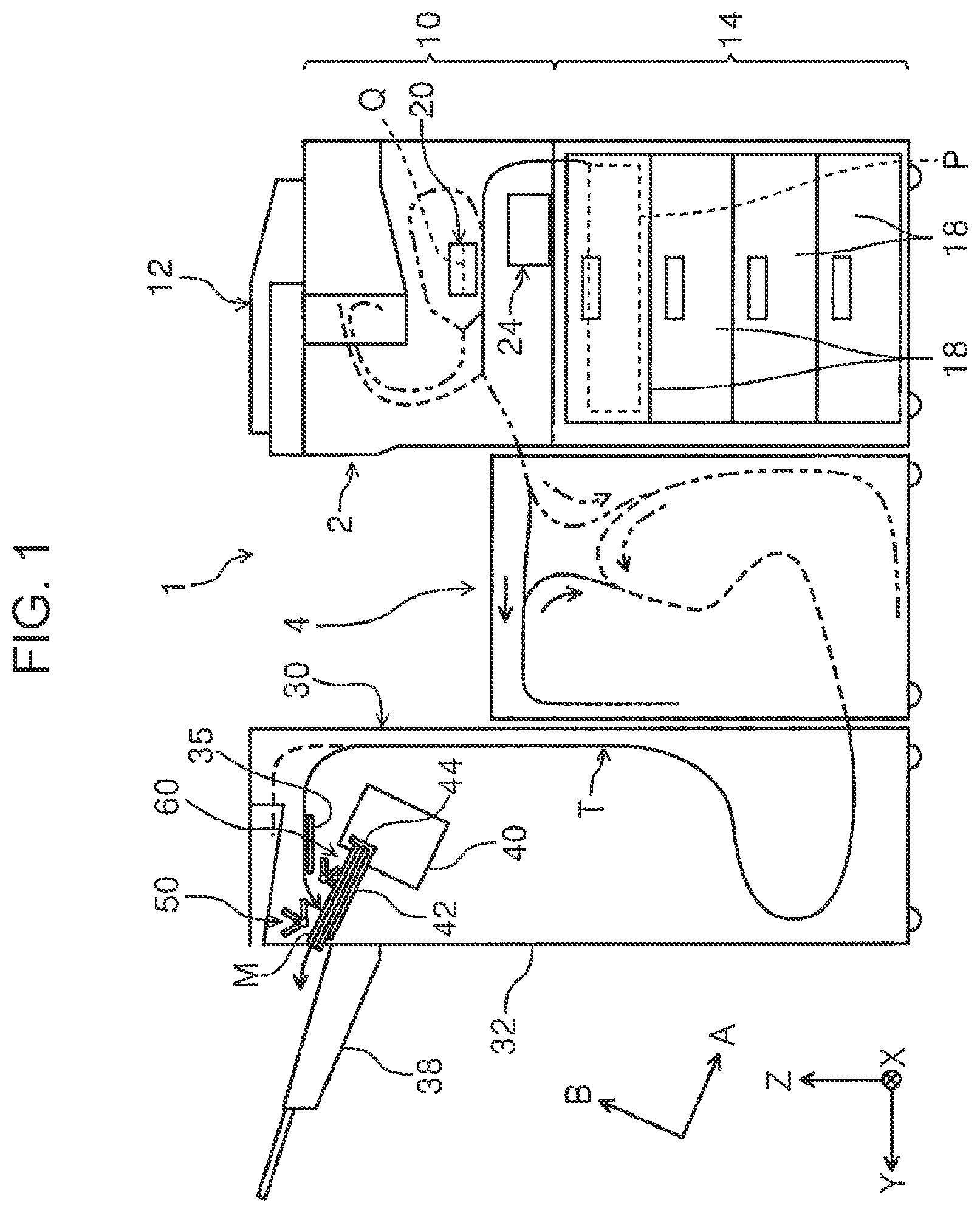 Patent US12351413 Figure 1 – Post-processing device