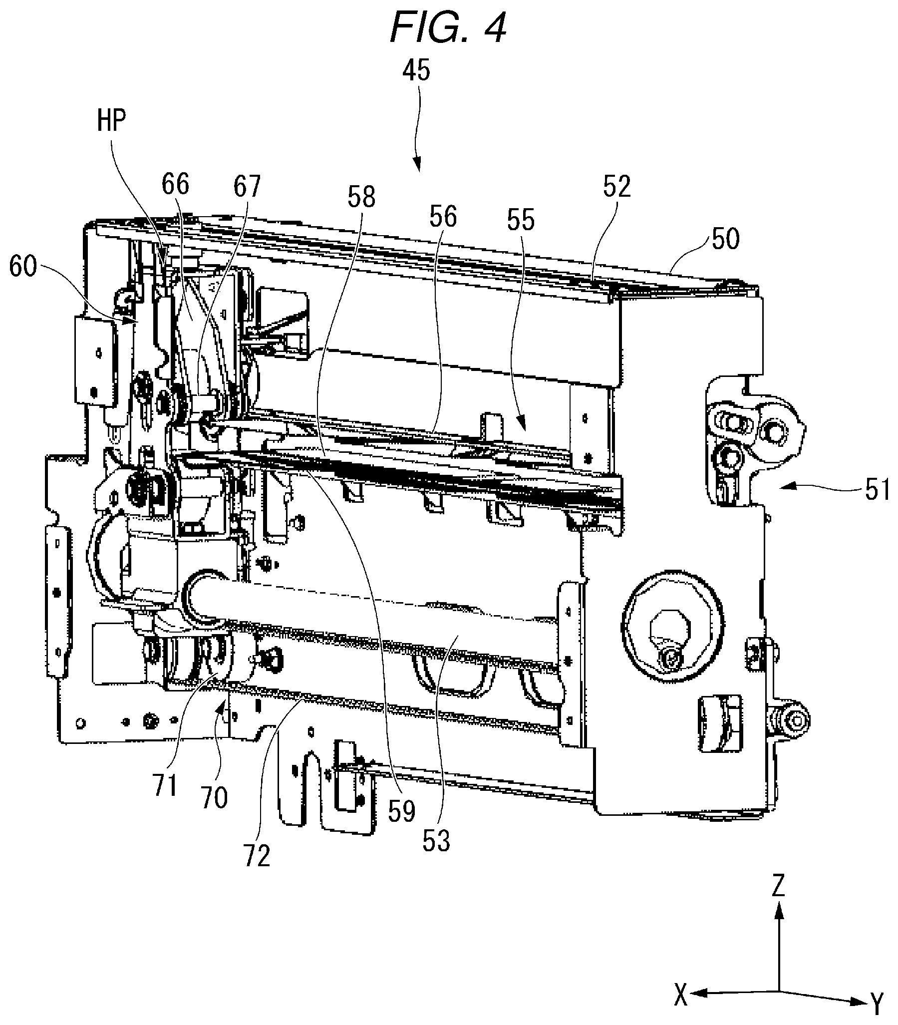 Patent US12351417 Figure 4 – Sheet processing device