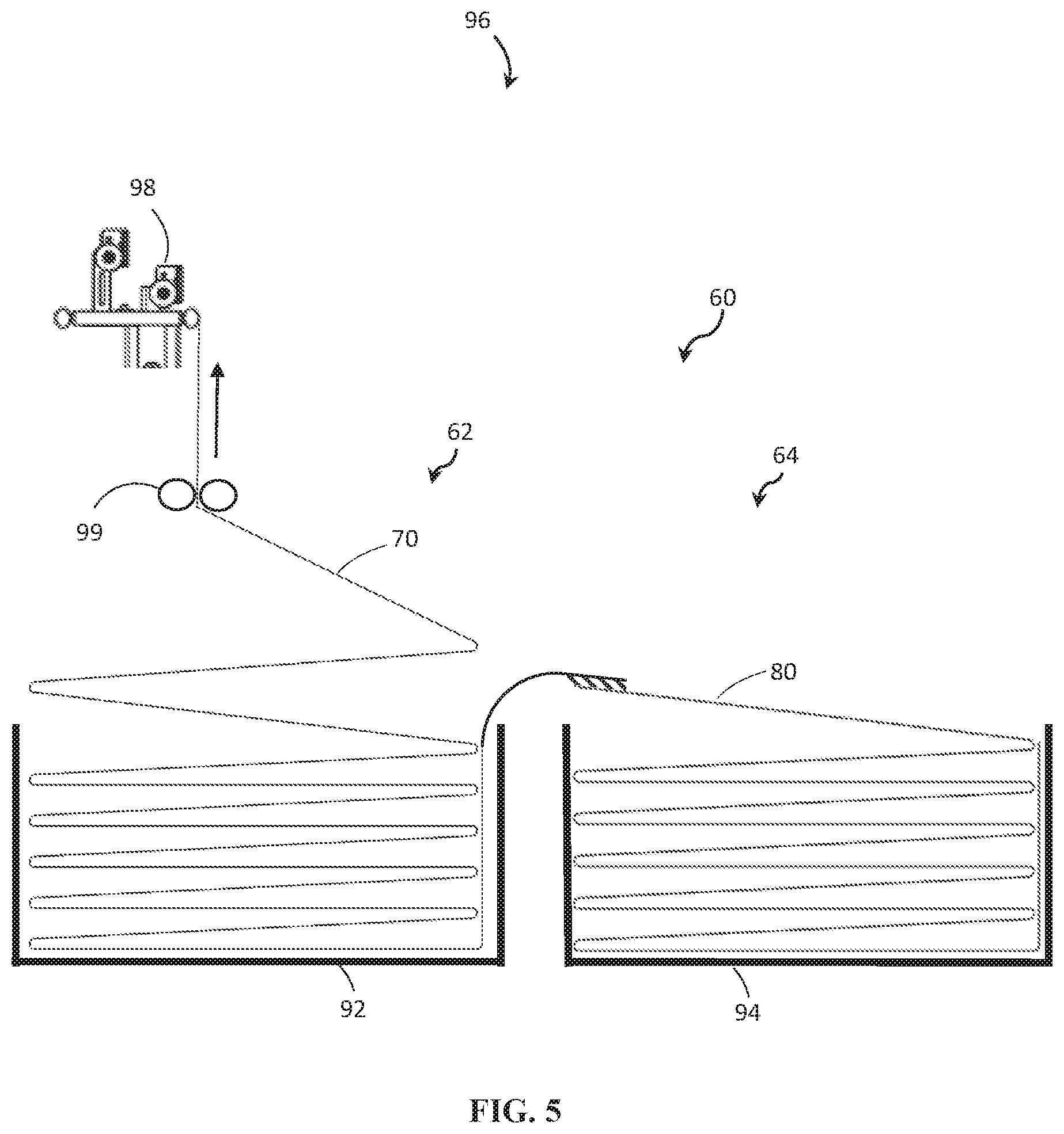 Patent US12351418 Figure 5 – Spindle free tape article and method