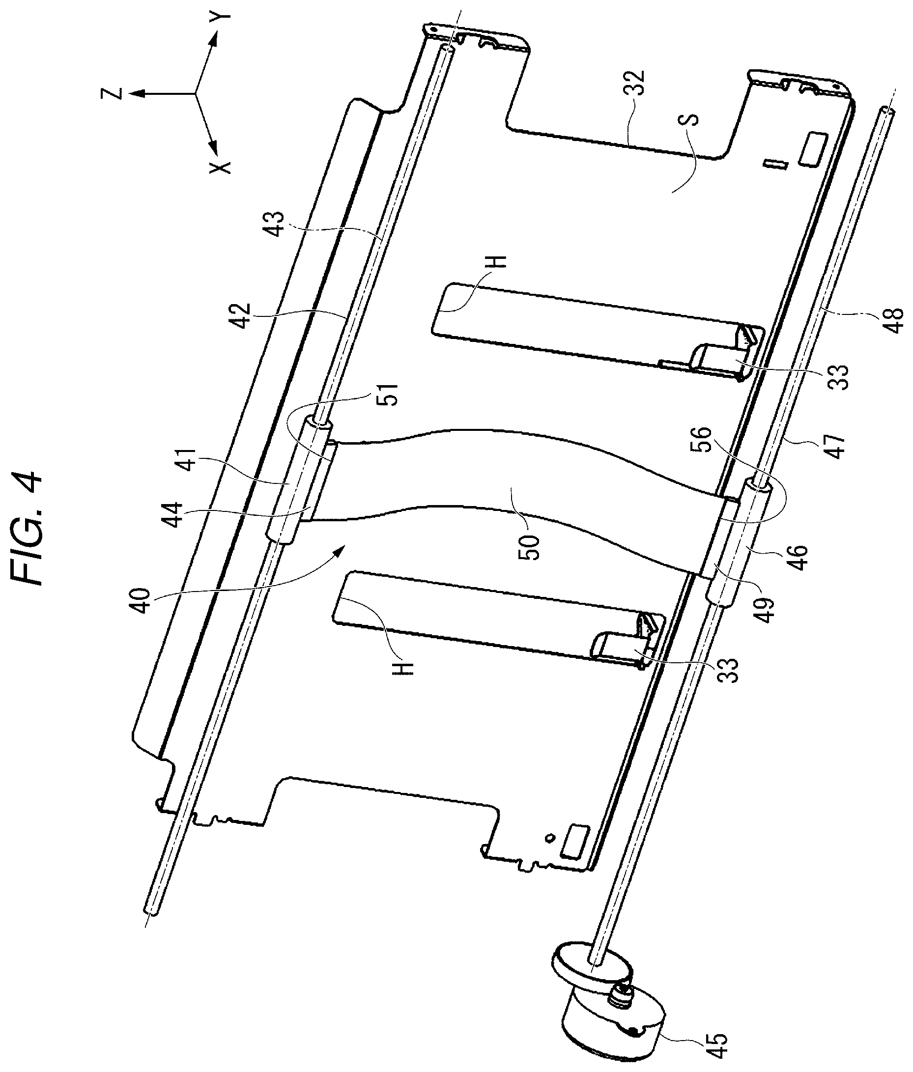 Patent US12351421 Figure 4 – Sheet processing device