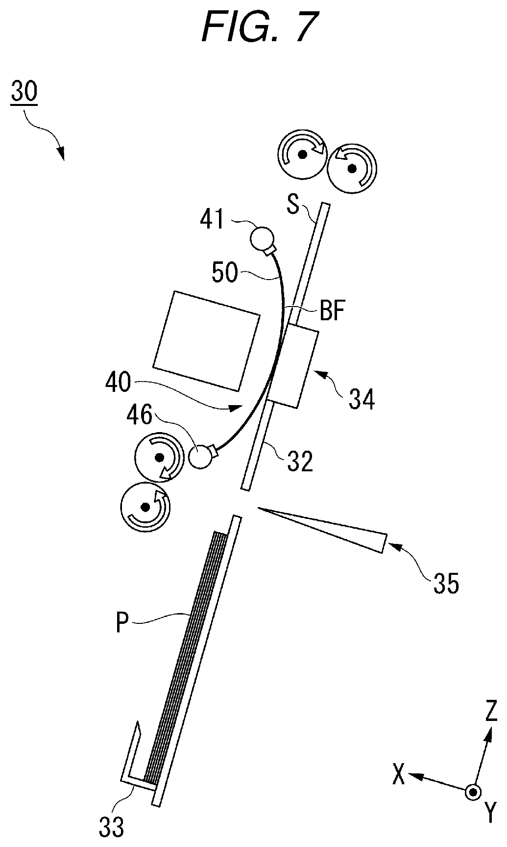 Patent US12351421 Figure 7 – Sheet processing device