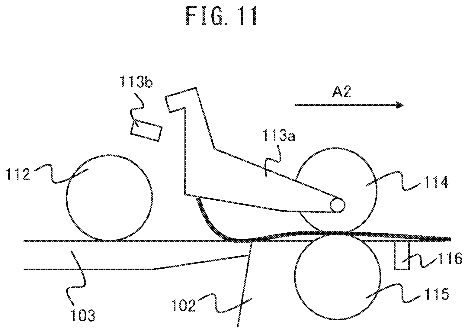 Patent US12351423 Figure 11 – Medium conveying apparatus detecting bound medium based on lift of medium
