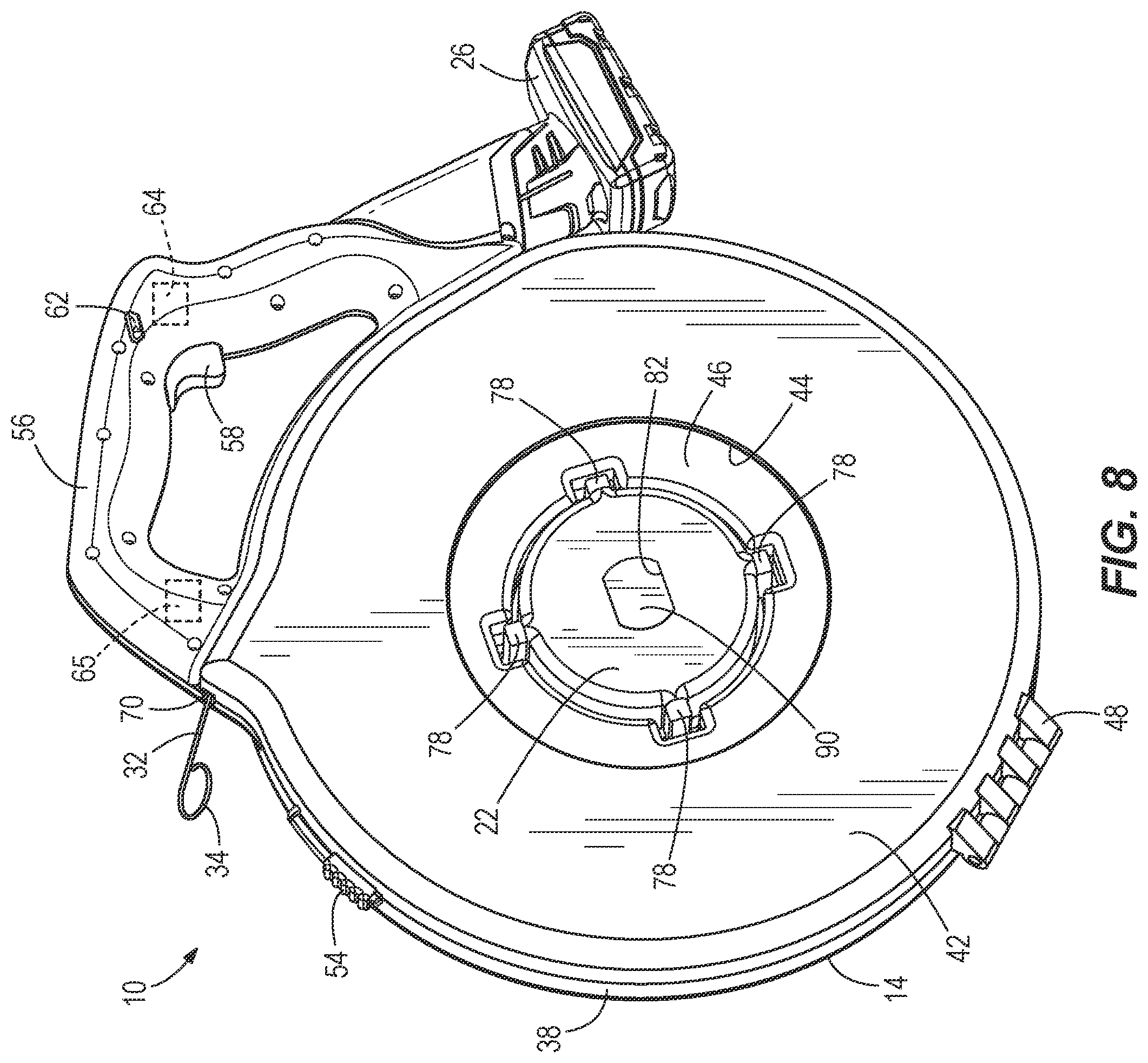 Patent US12351425 Figure 6 – Fish tape assembly