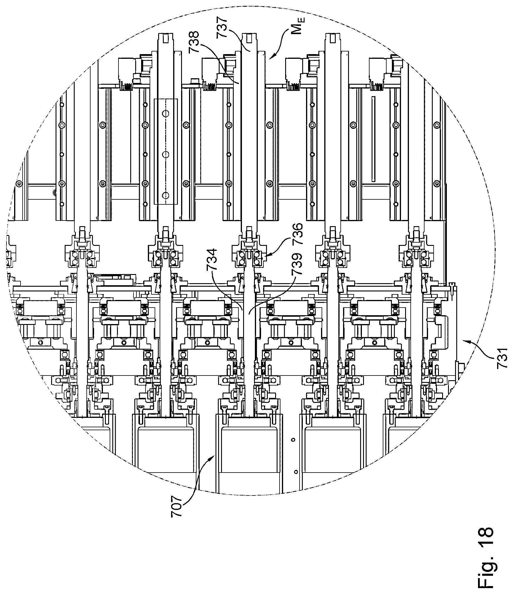 Patent US12351427 Figure 15 – Processing machine and method for activating at least one alignment segment of a processing machine