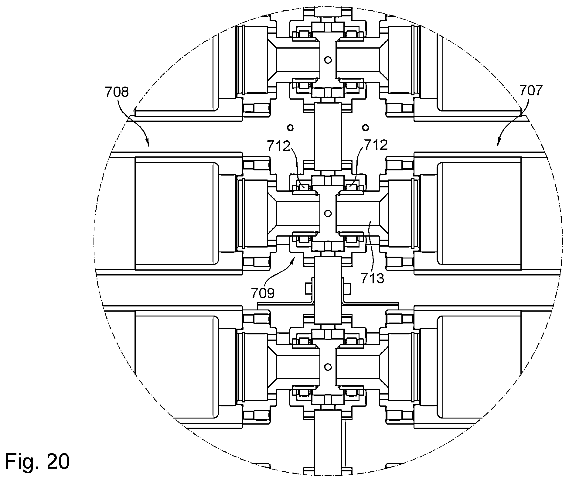 Patent US12351427 Figure 17 – Processing machine and method for activating at least one alignment segment of a processing machine