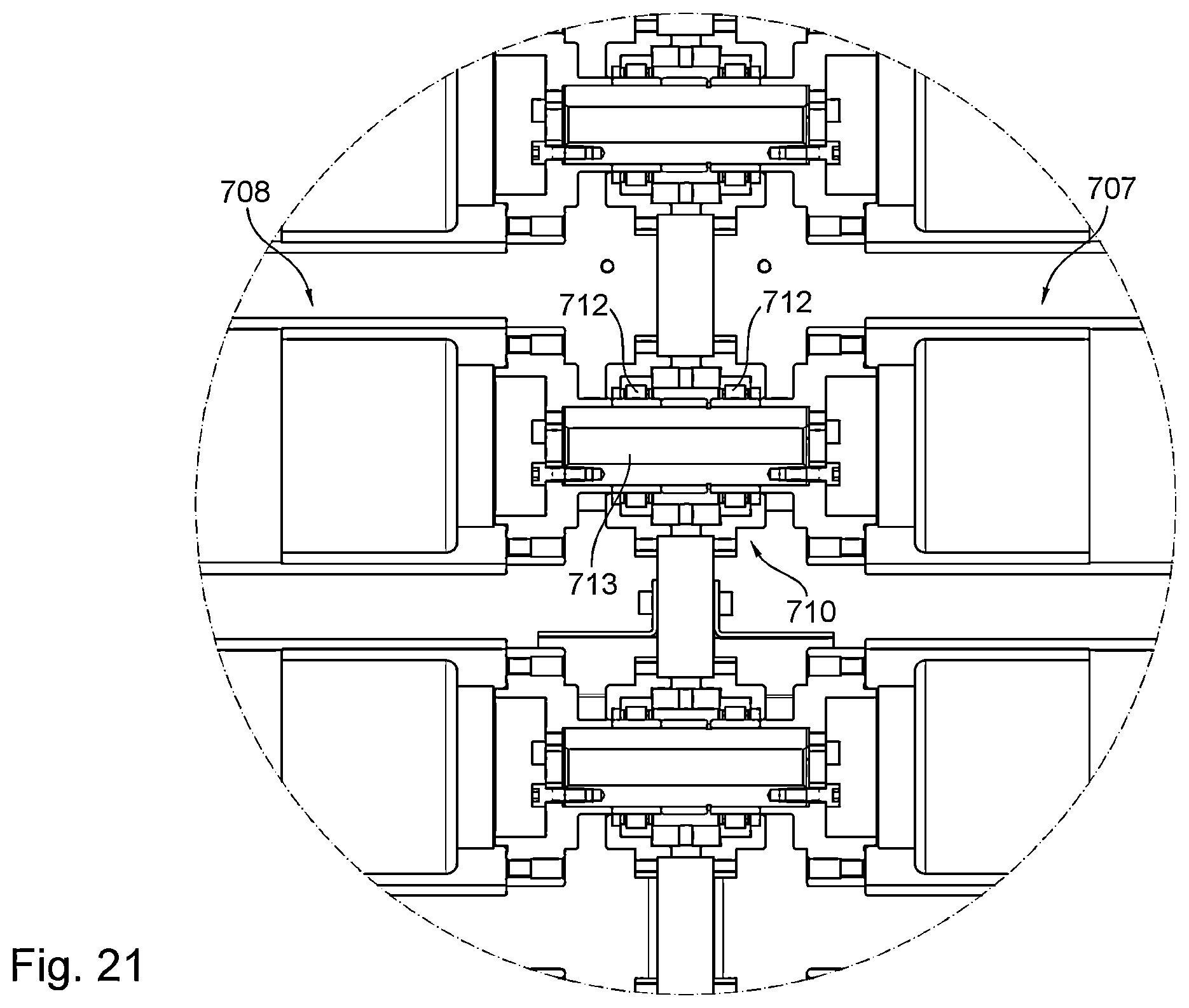 Patent US12351427 Figure 18 – Processing machine and method for activating at least one alignment segment of a processing machine