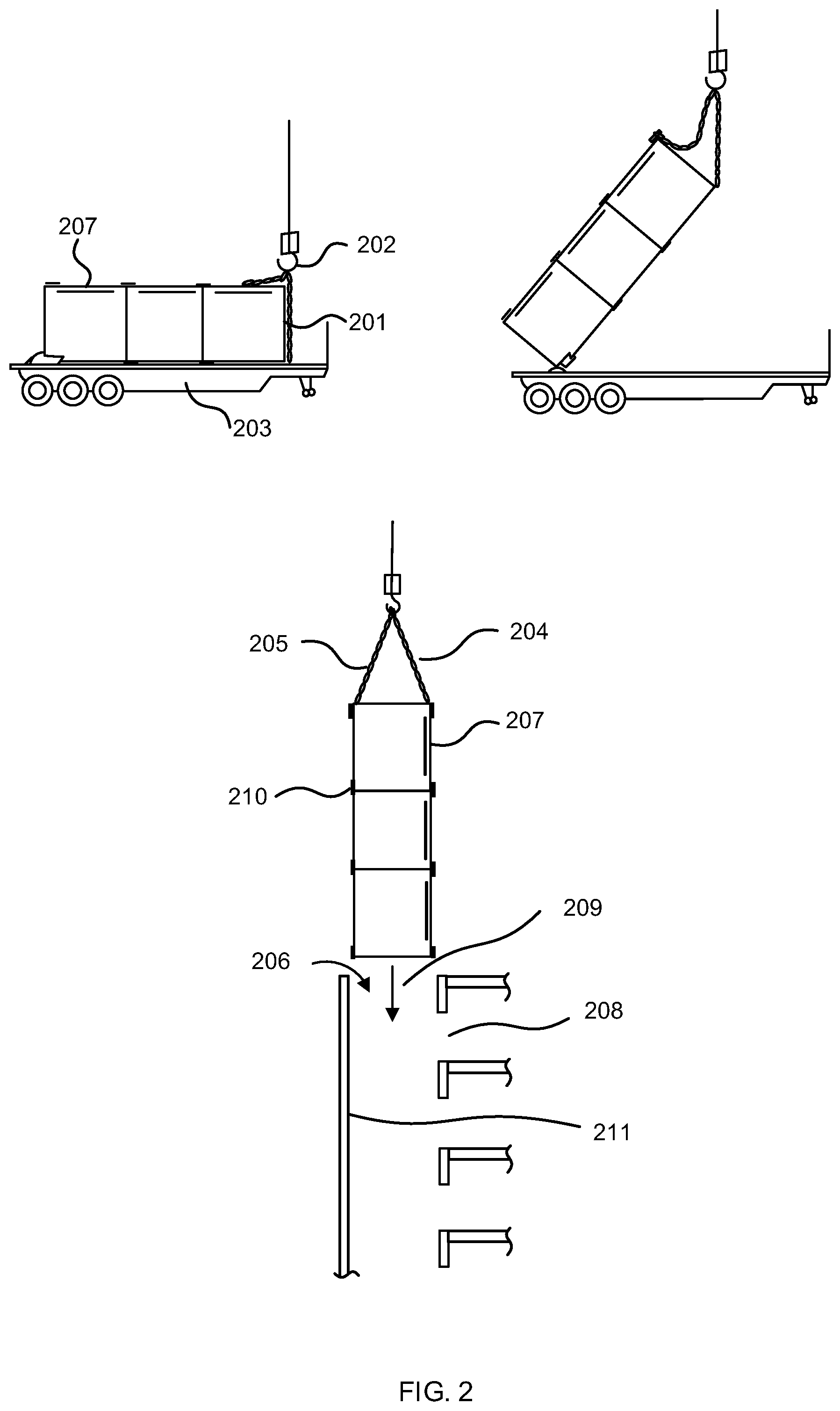 Patent US12351432 Figure 2 – Modular lift system for building cores
