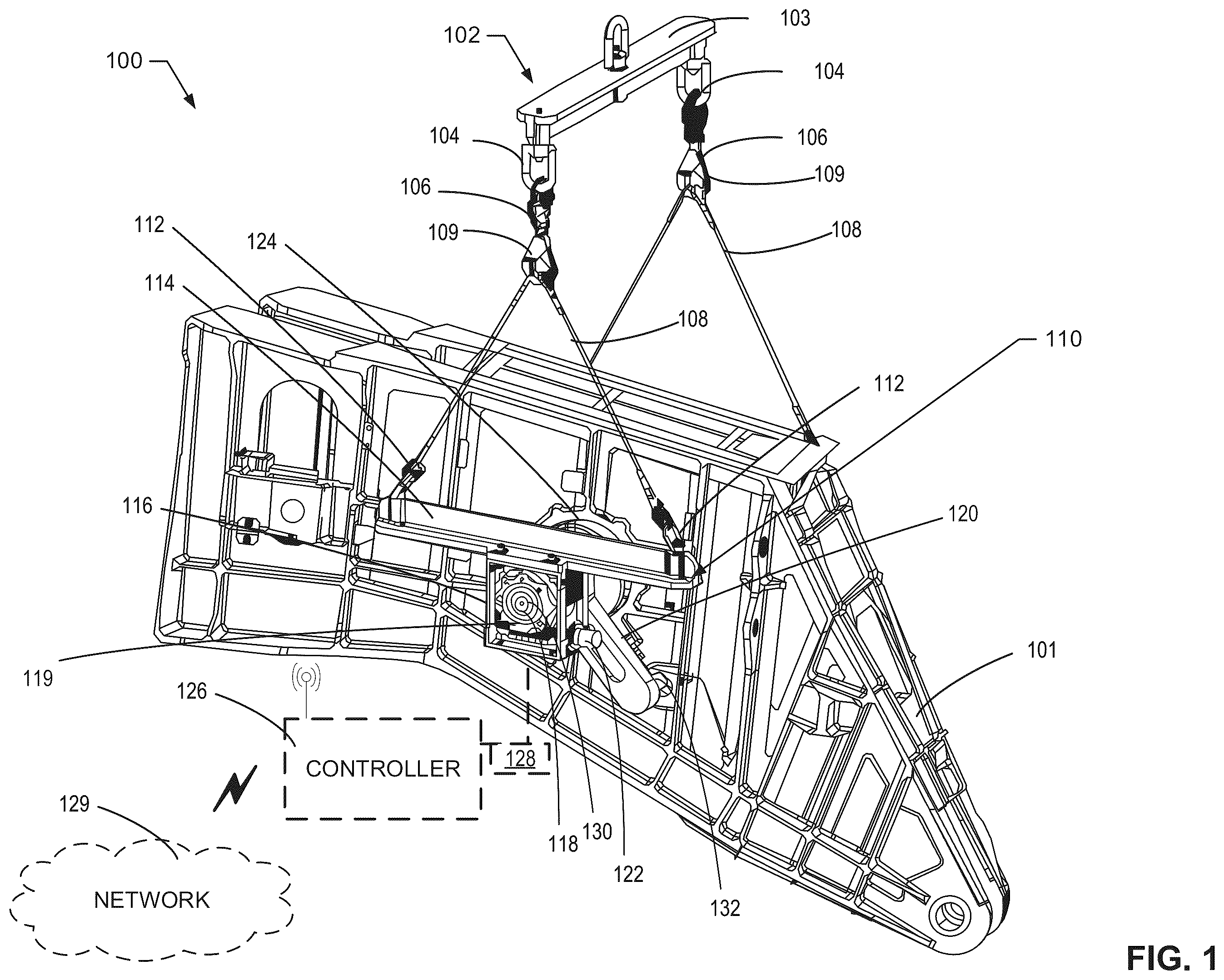 Patent US12351435 — Rotation hoists — Figure 1