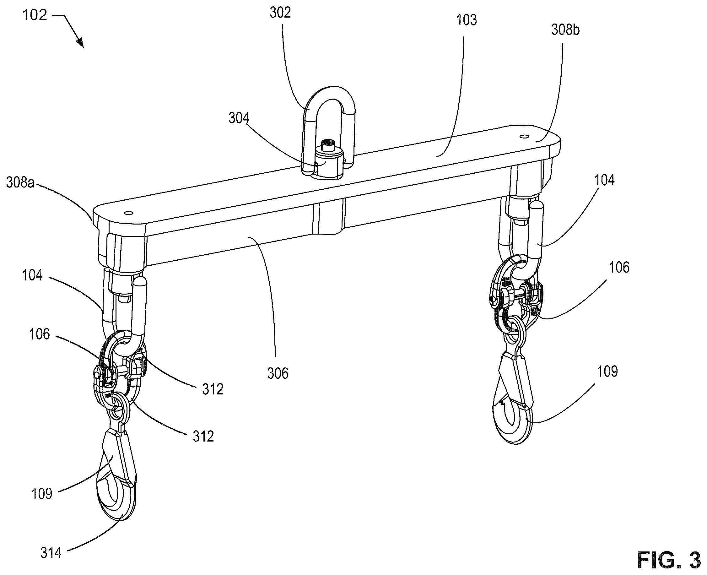 Patent US12351435 Figure 3 – Rotation hoists
