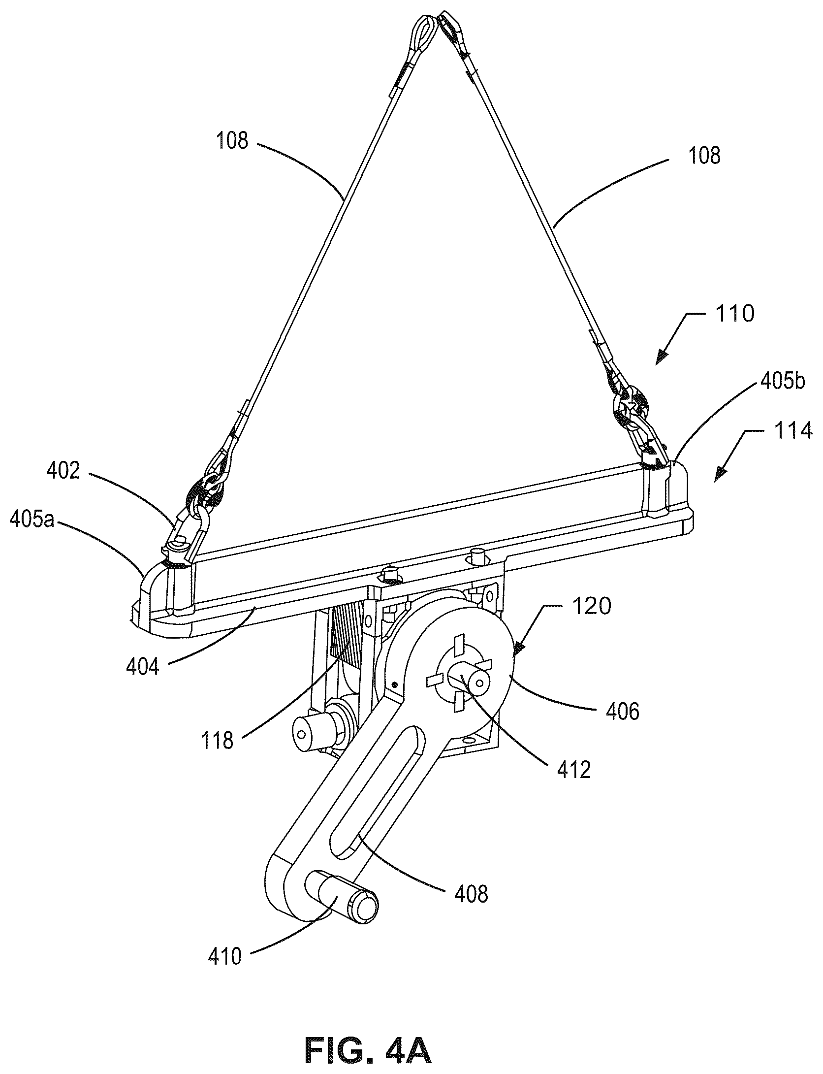 Patent US12351435 Figure 4 – Rotation hoists