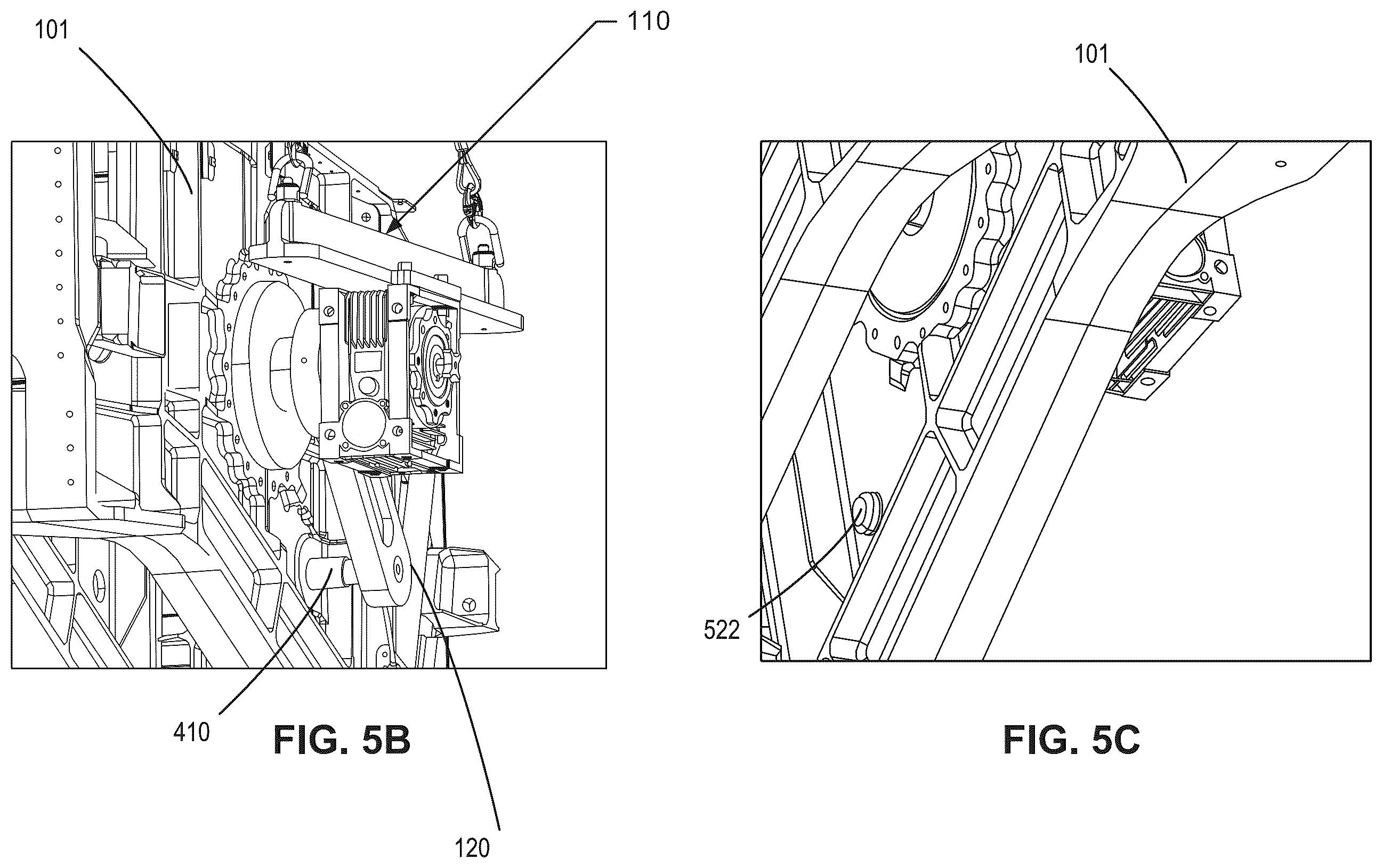 Patent US12351435 Figure 7 – Rotation hoists