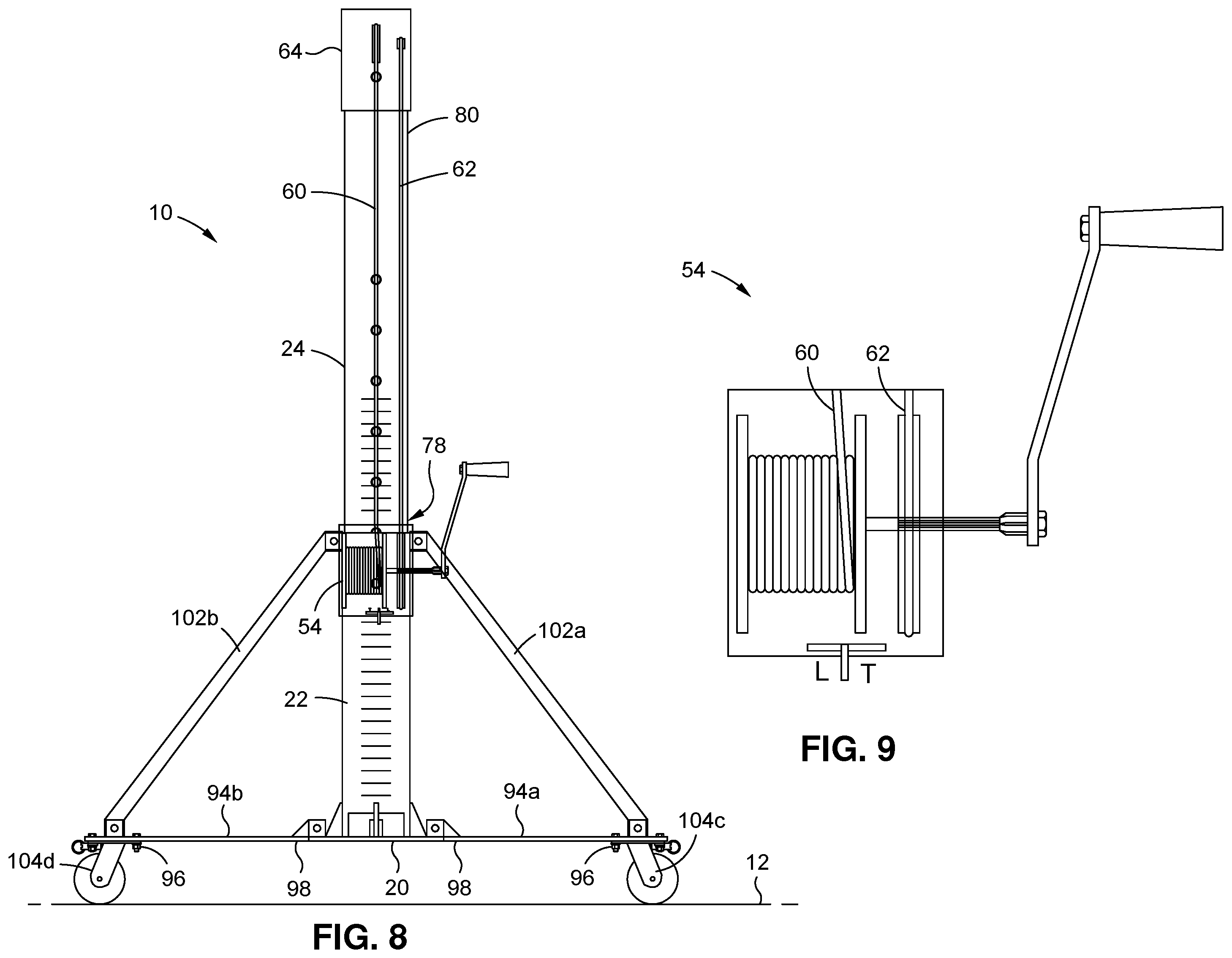 Patent US12351437 Figure 5 – Modular crane component system