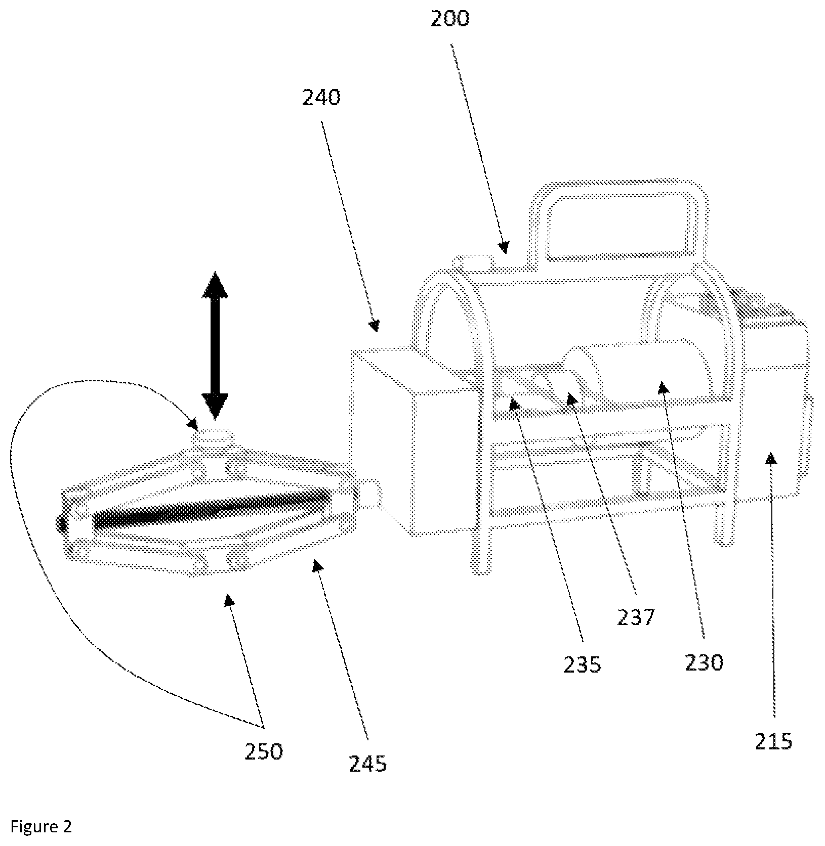 Patent US12351438 Figure 2 – Portable article lifter, separator, and compressor