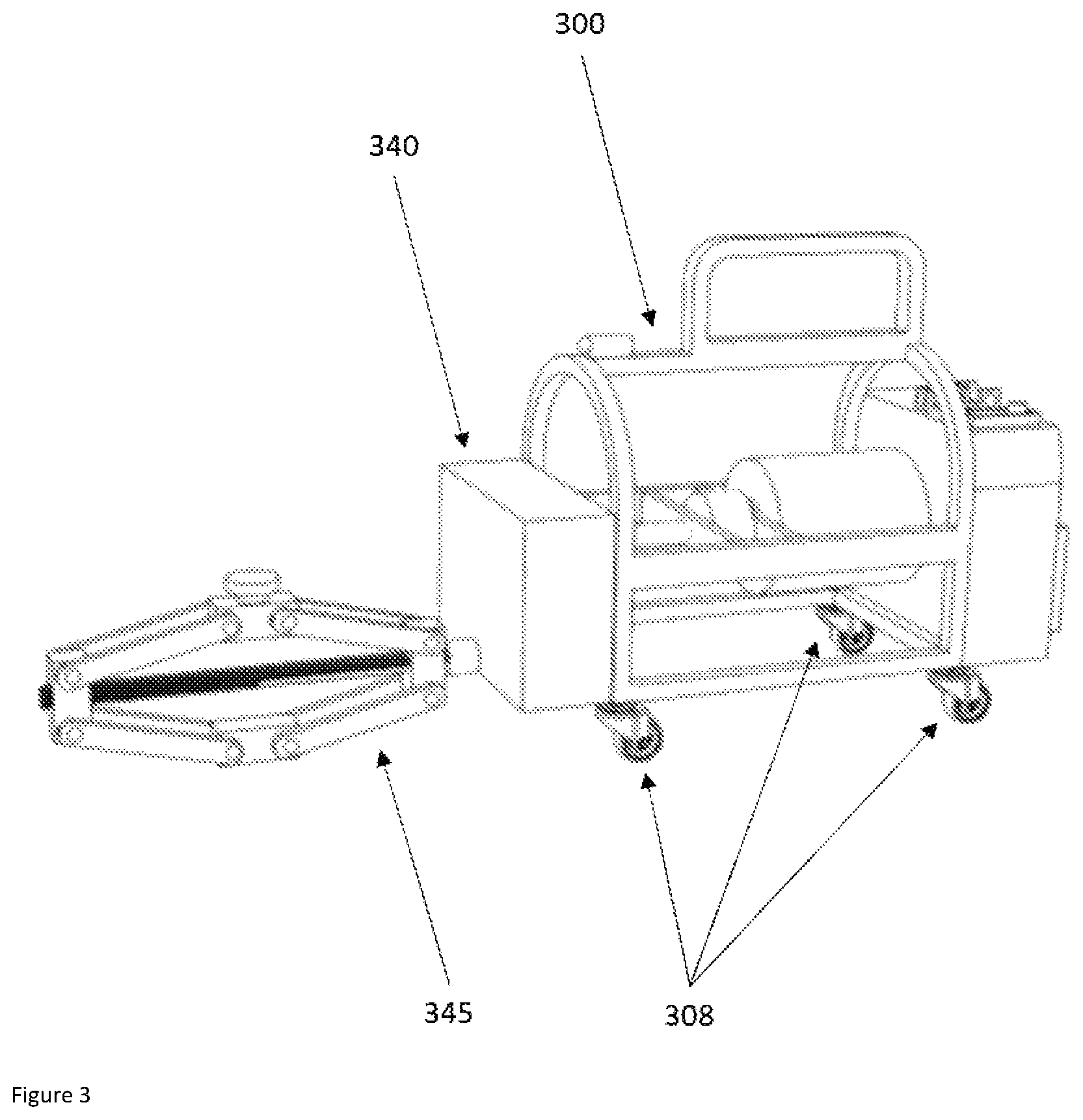 Patent US12351438 Figure 3 – Portable article lifter, separator, and compressor