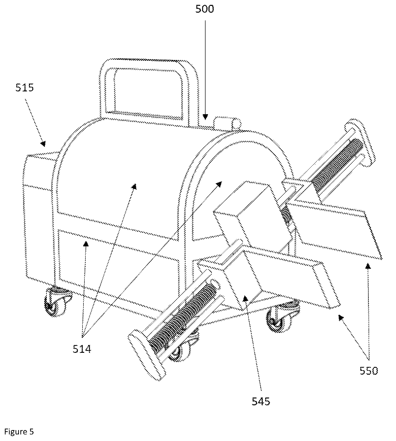 Patent US12351438 Figure 5 – Portable article lifter, separator, and compressor