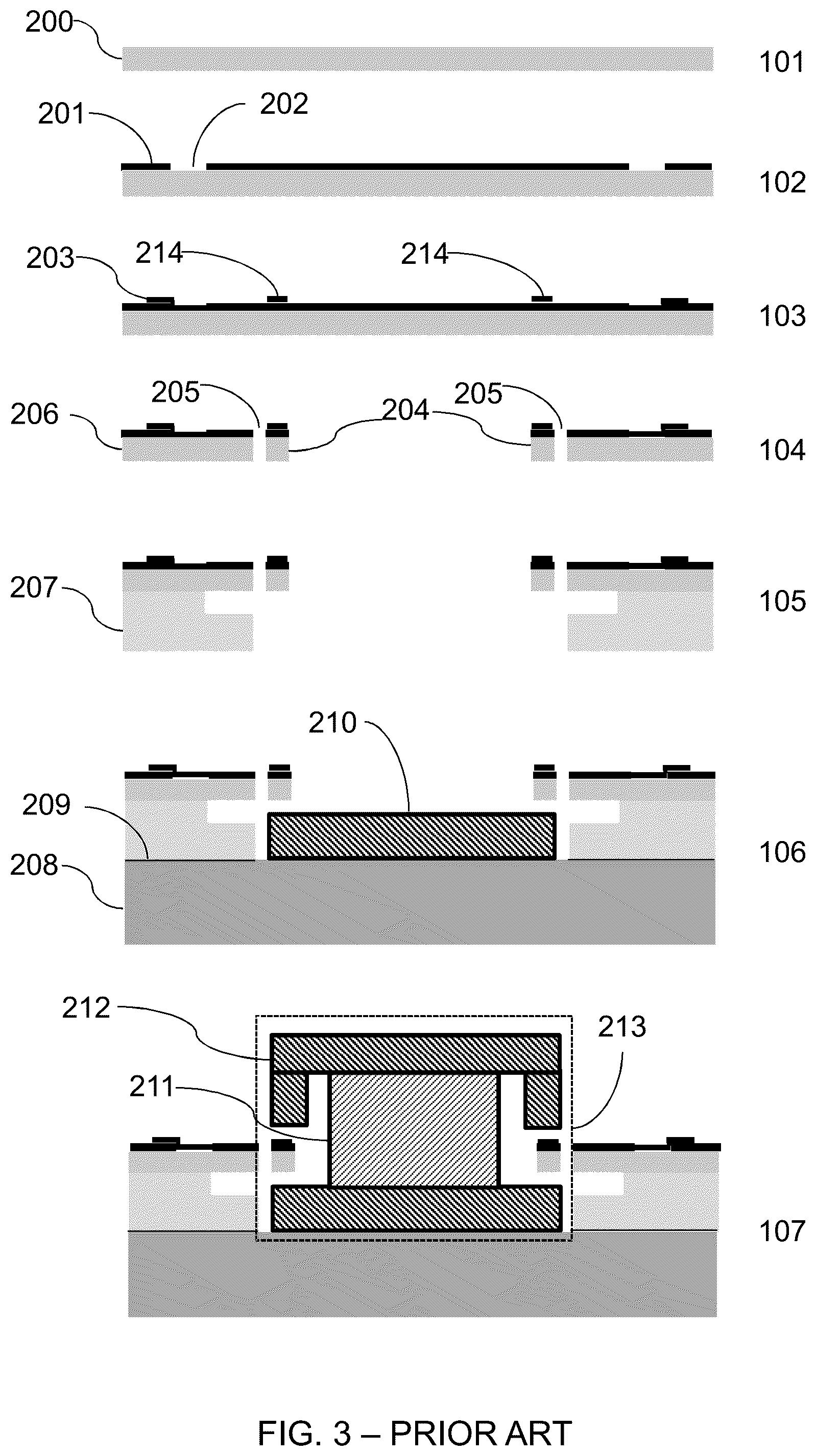 Patent US12351451 Figure 3 – Fabrication of MEMS structures from fused silica for inertial sensors