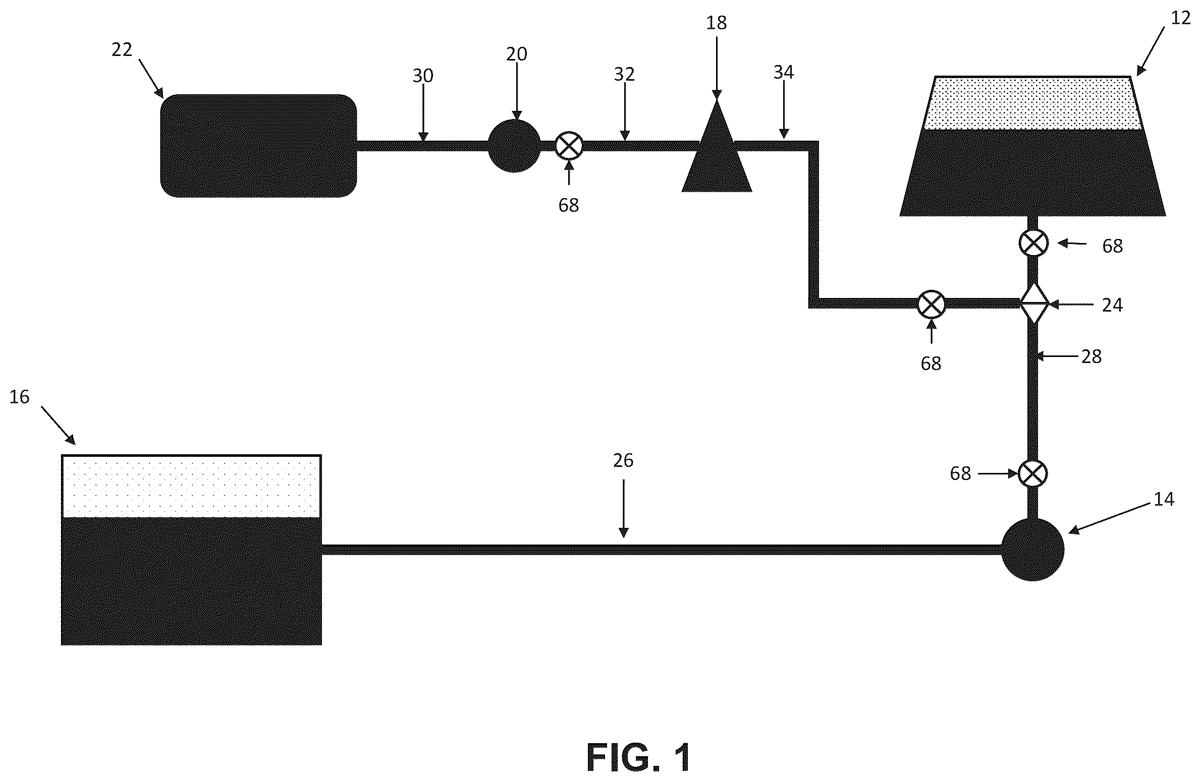 Patent US12351481 Figure 1 – Systems and processes for injecting gas-infused additives