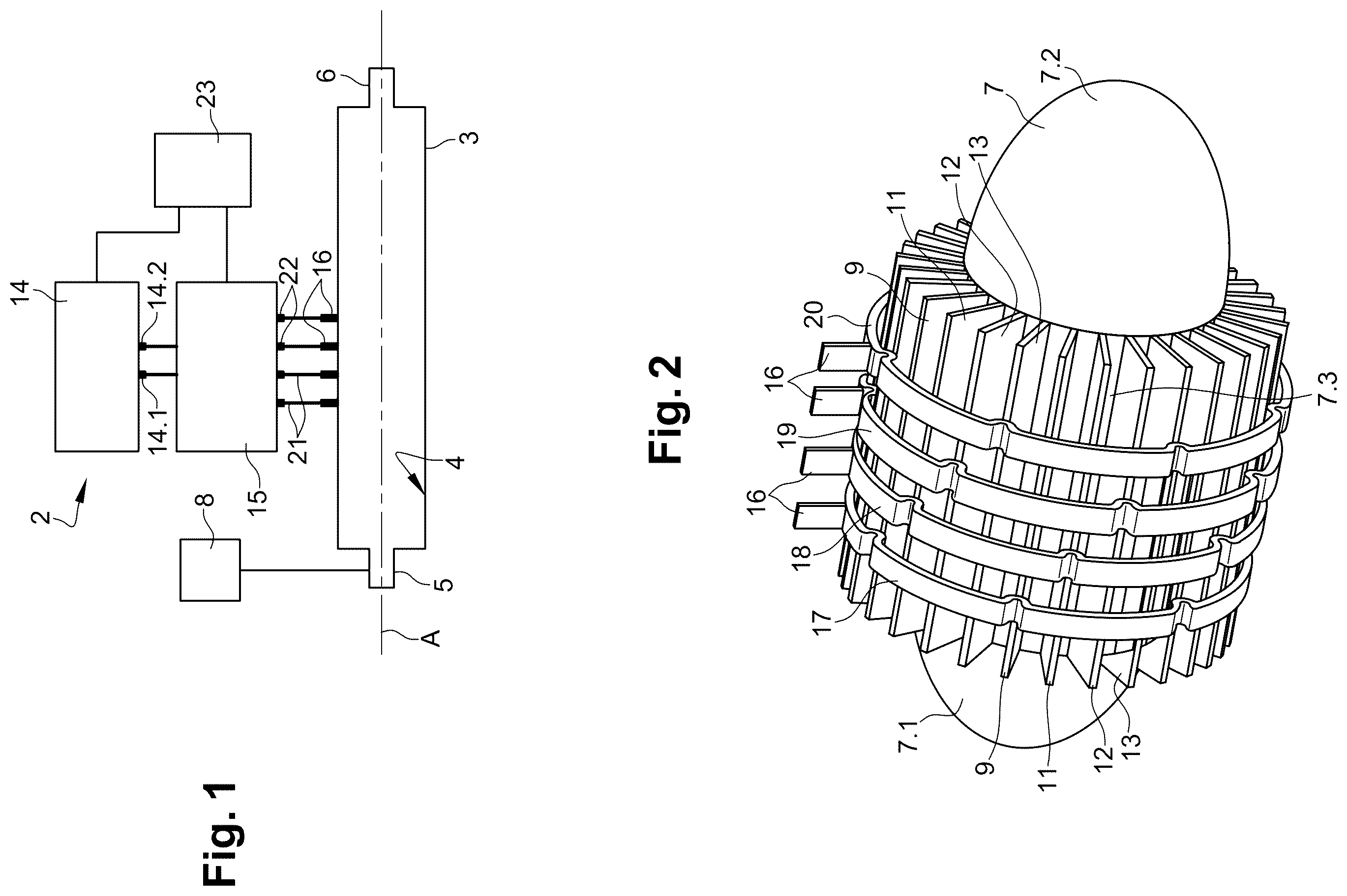 Patent US12351491 Figure 1 – Electrolysis cell for an electrolytic treatment of a liquid